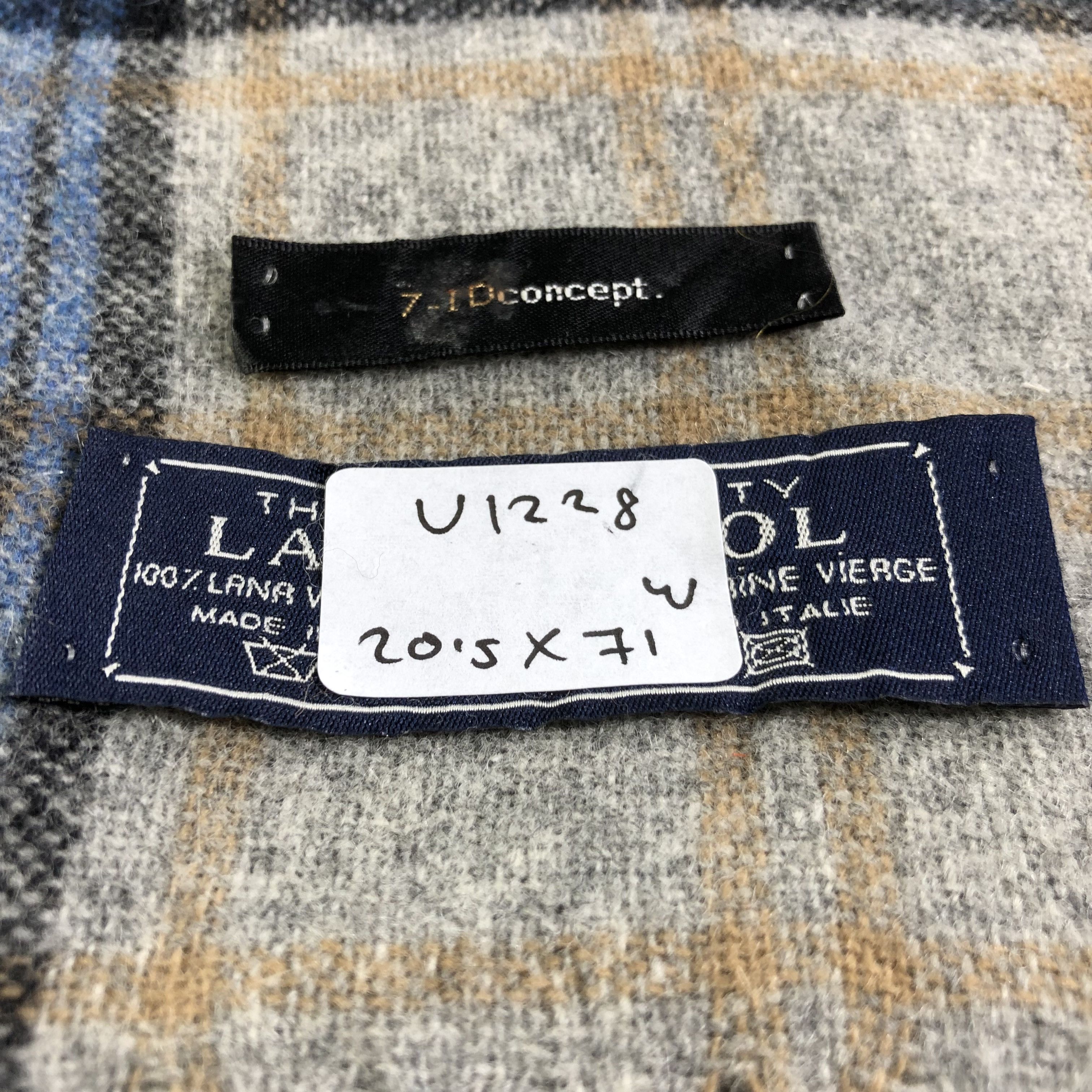 Vintage 7-1 D Concept Tartan Wool Scarf Muffler V1228 Size ONE SIZE - 5 Thumbnail