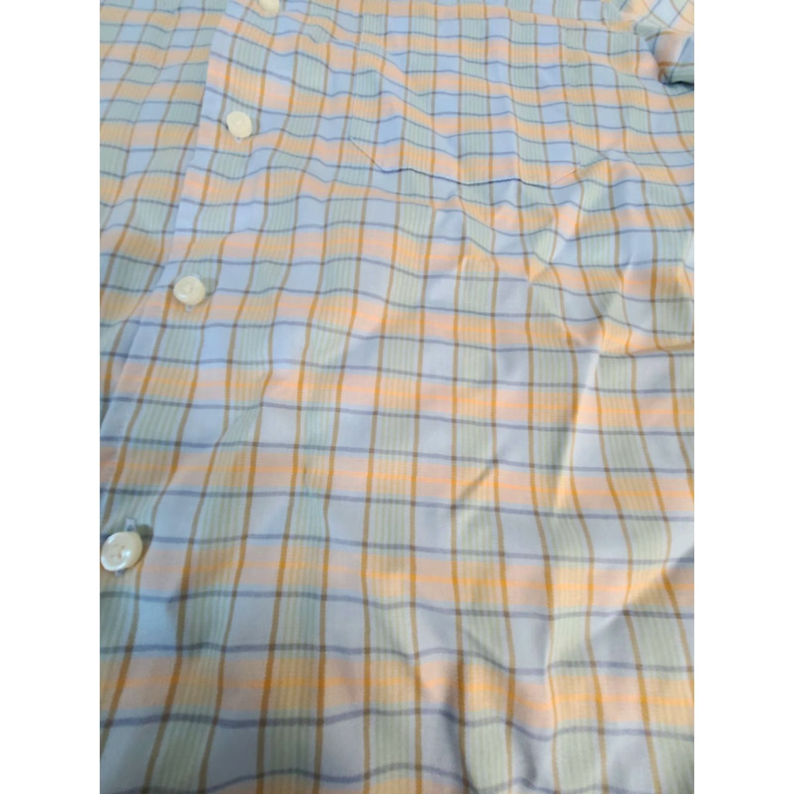 Vintage Kenneth Roberts Shirt Men M Medium Blue Orange Check Cotton Casual Button-Front Long Sleeve Size US M / EU 48-50 / 2 - 2 Thumbnail