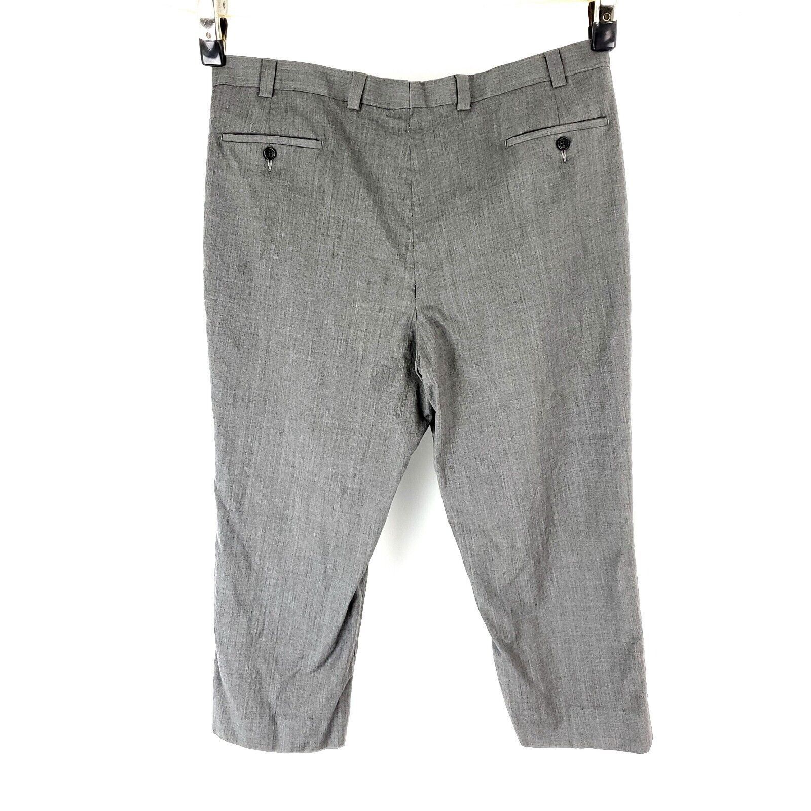 Joseph Abboud Joseph Abboud Short Leg Wool Dress Pants 37/25 Gray Pleated Size 36S - 4 Thumbnail
