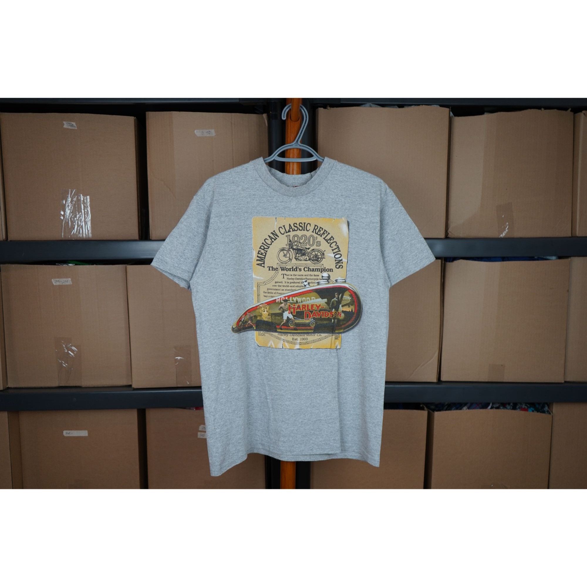 Harley Davidson × Vintage Vintage Harley Davidson T-shirt Grey Men's M #446 Size US M / EU 48-50 / 2 - 1 Thumbnail