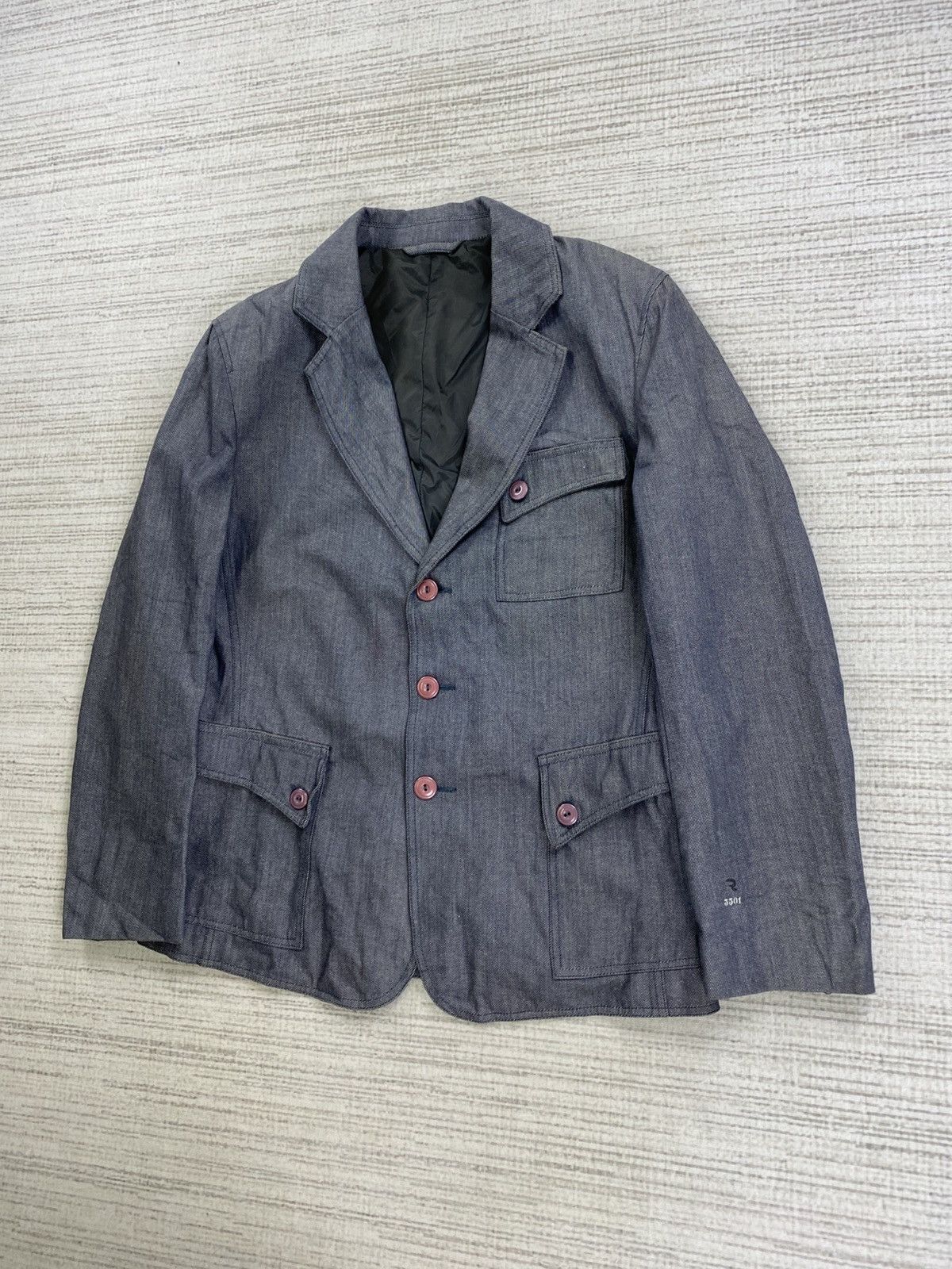 G-Star × Hysteric Glamour × Vintage Vintage G Star Workwear Dark Chambray Utility Pockets Jacket Size US M / EU 48-50 / 2 - 4 Thumbnail