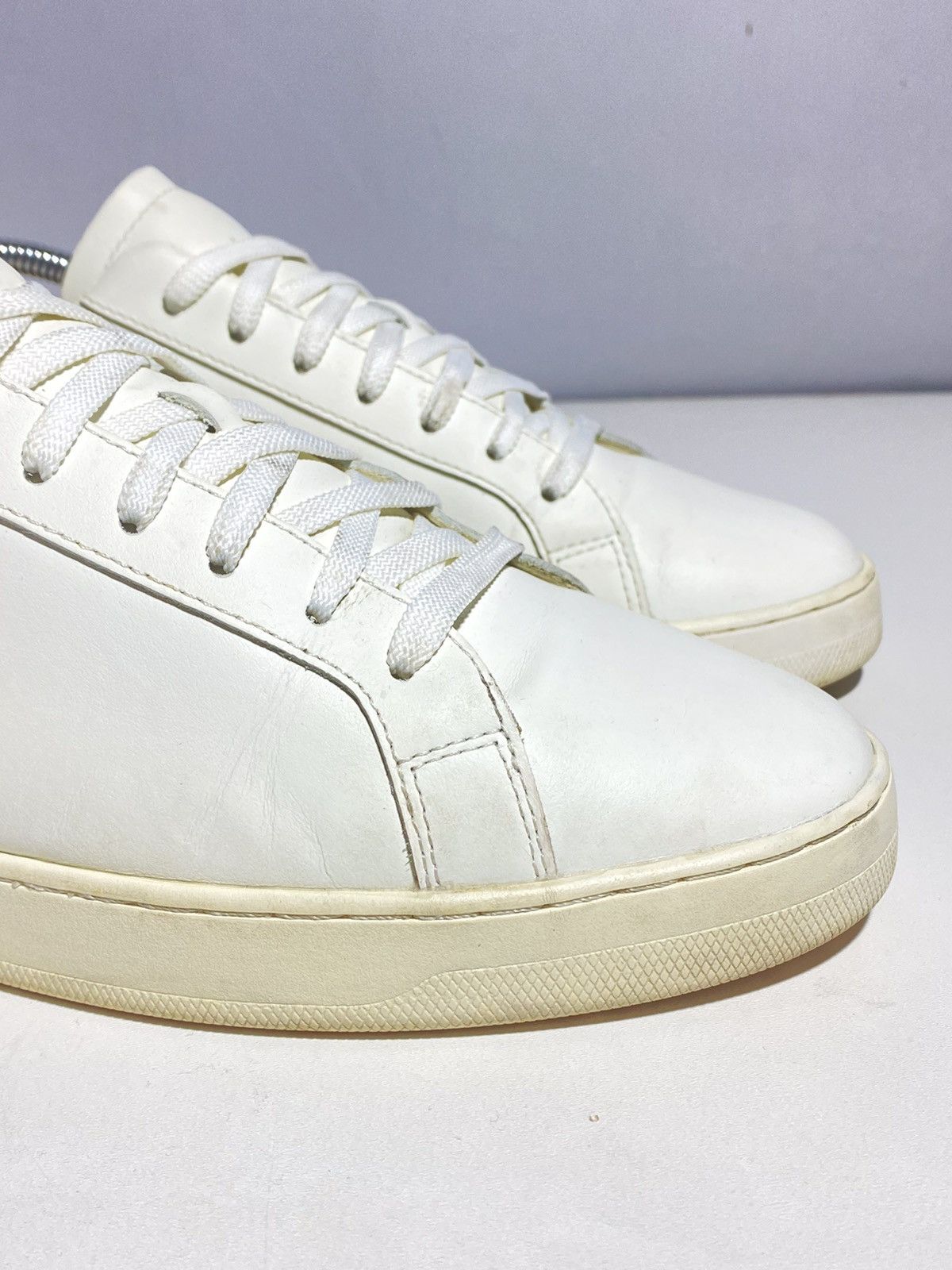 Palm Angels Palm Angels Teddy Bear Logo White Leather Sneakers Size US 10 / EU 43 - 6 Thumbnail