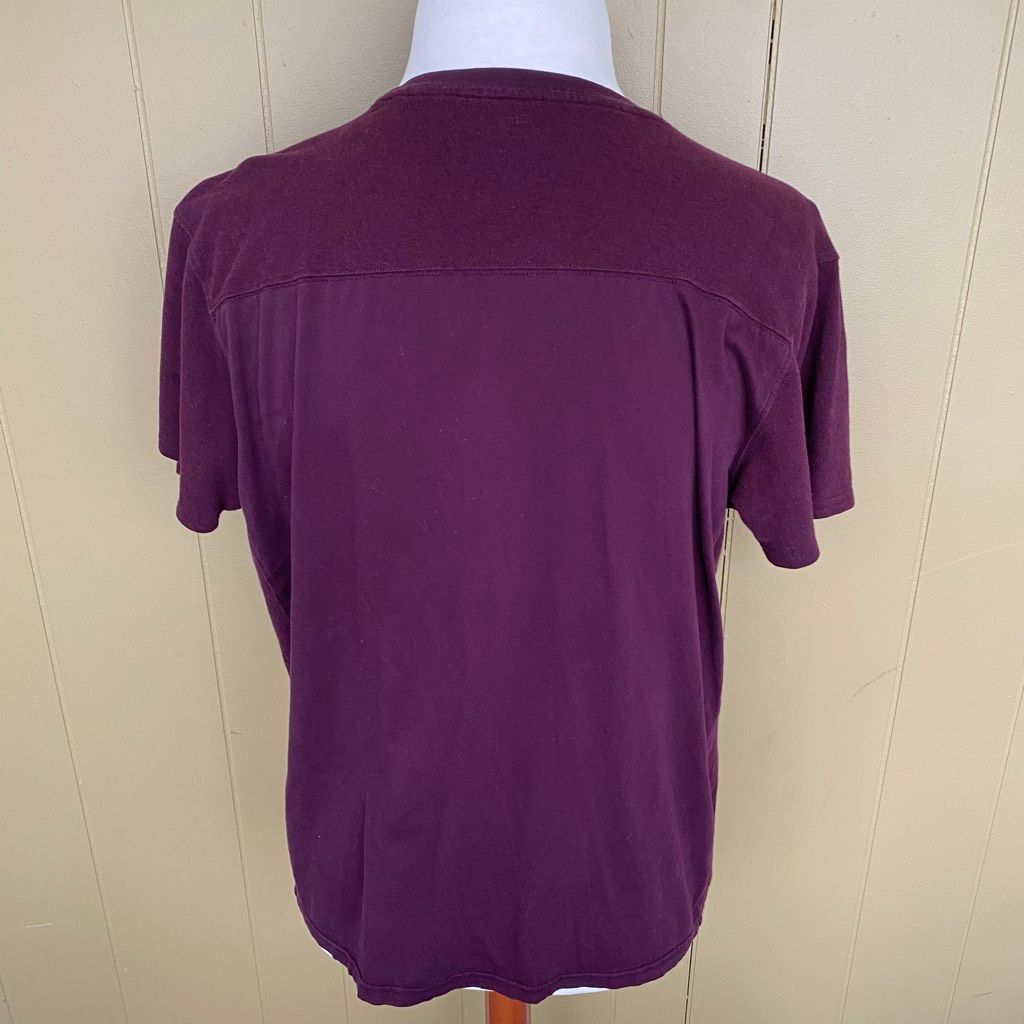 Gap Gap men XL V-neck short sleeve casual shirt burgundy Size US XL / EU 56 / 4 - 7 Thumbnail