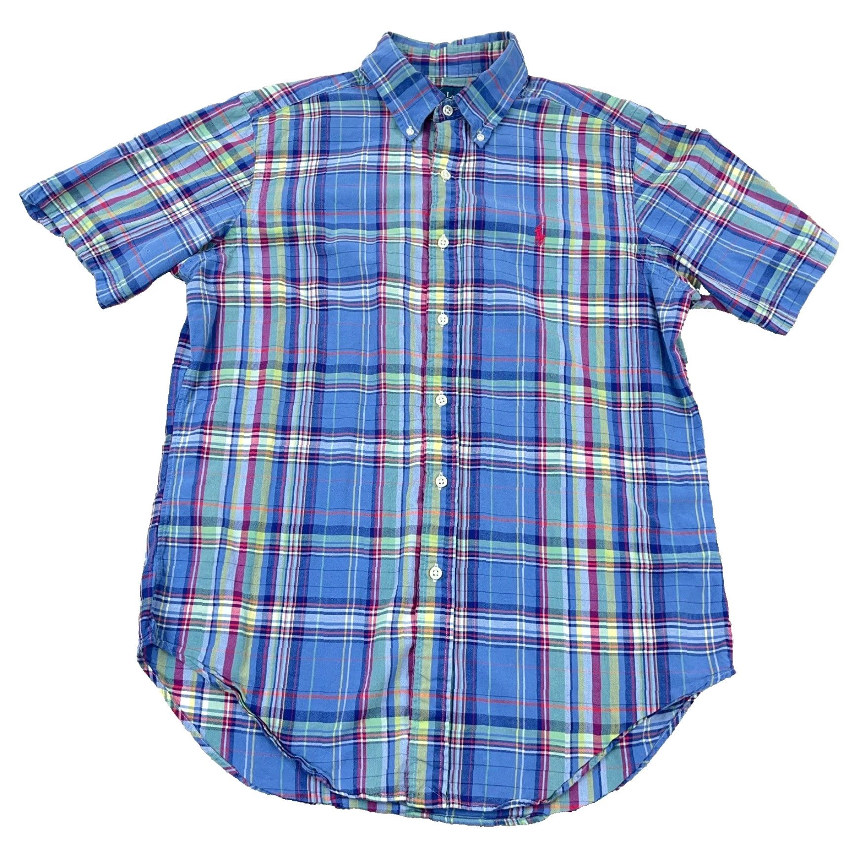 Ralph Lauren Ralph Lauren Button-Up Shirt Men Medium Blue Pink Plaid Classic Fit Size US M / EU 48-50 / 2 - 2 Thumbnail