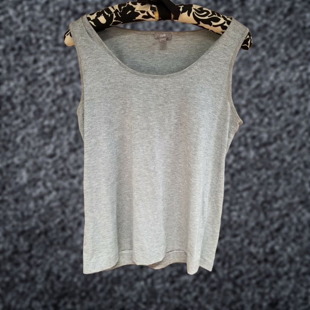 J. Jill J. Jill Women Tank Top Sleeveless Scoop Neck Metallic Gray Size S Regular Gray Metallic Sleeveless Camisole Casual Clothing Women Size S / US 4 / IT 40 - 1 Thumbnail