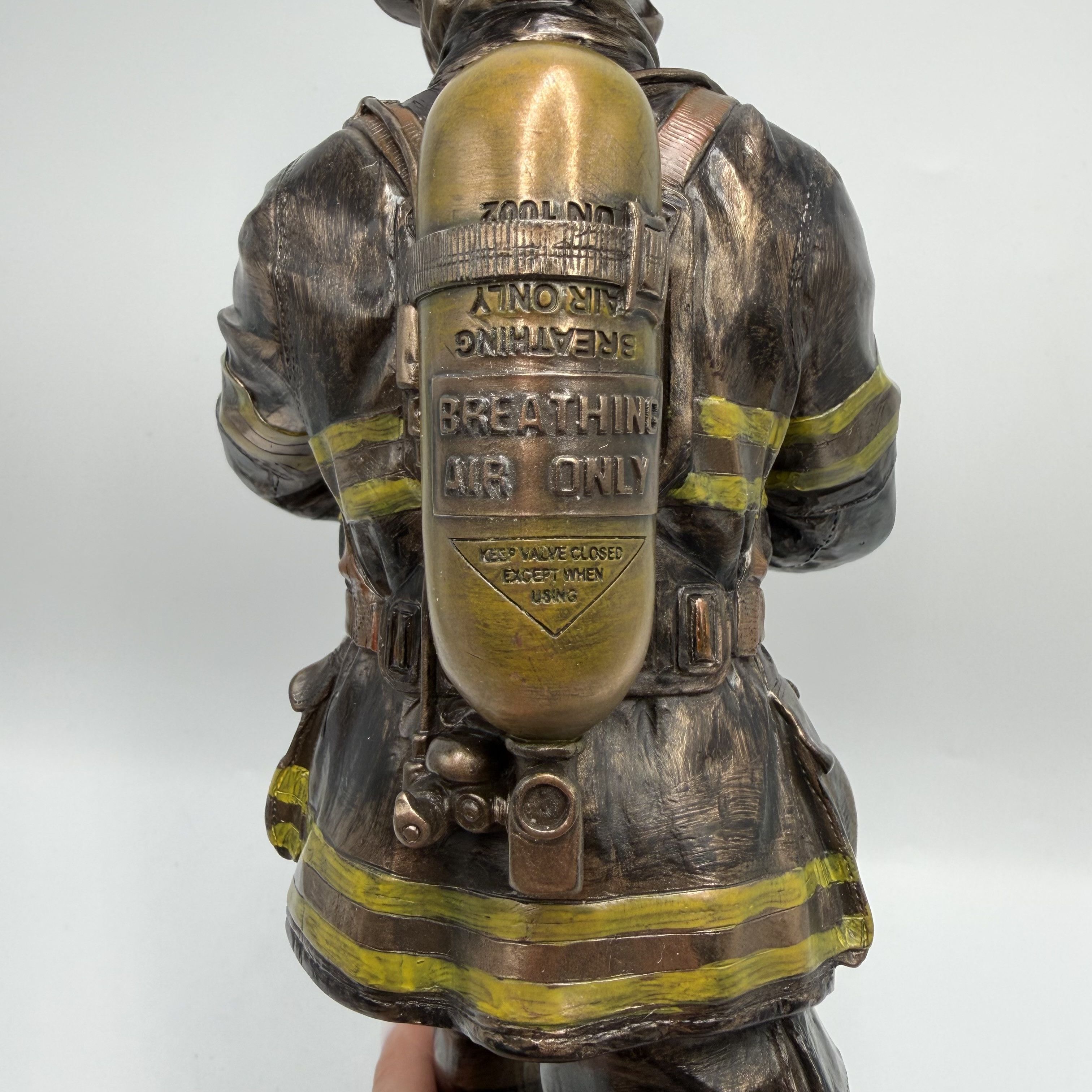 Other Bronze Finish Firefighter Statue Size ONE SIZE - 5 Thumbnail
