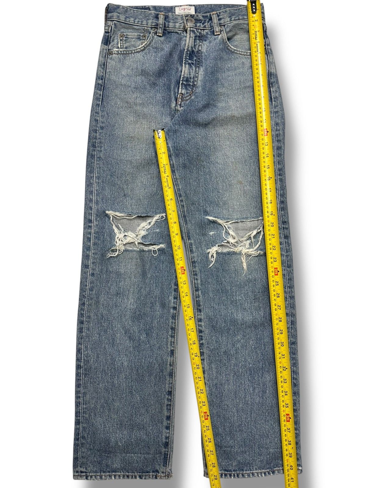 Japanese Brand Vintage Ungrid Classic Straight Fit Distressed Knees & Faded Size US 28 / EU 44 - 19 Thumbnail
