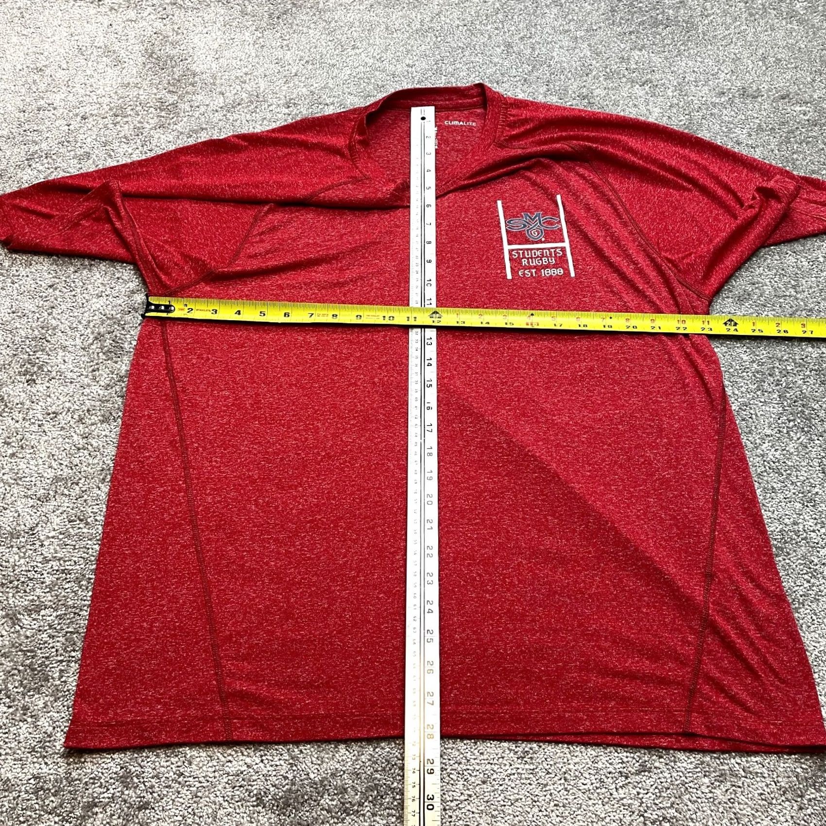 Adidas Adidas Rugby Shirt Mens 2XL Red Short Sleeve Saint Mary's Student Logo Climalite Size US XXL / EU 58 / 5 - 5 Thumbnail