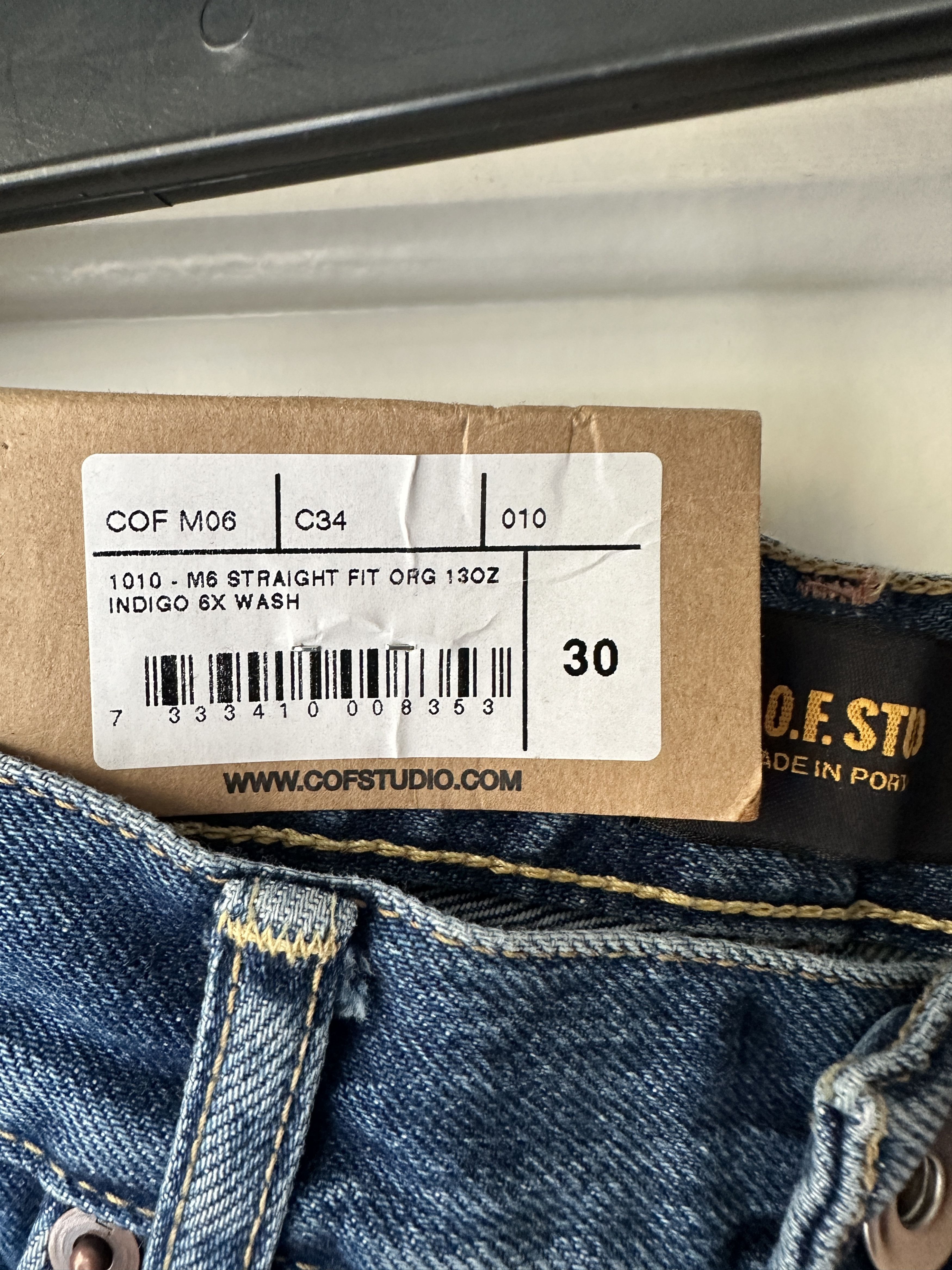 C.O.F. Studio M6 Straight Fit Organic Jeans Size US 30 / EU 46 - 4 Thumbnail