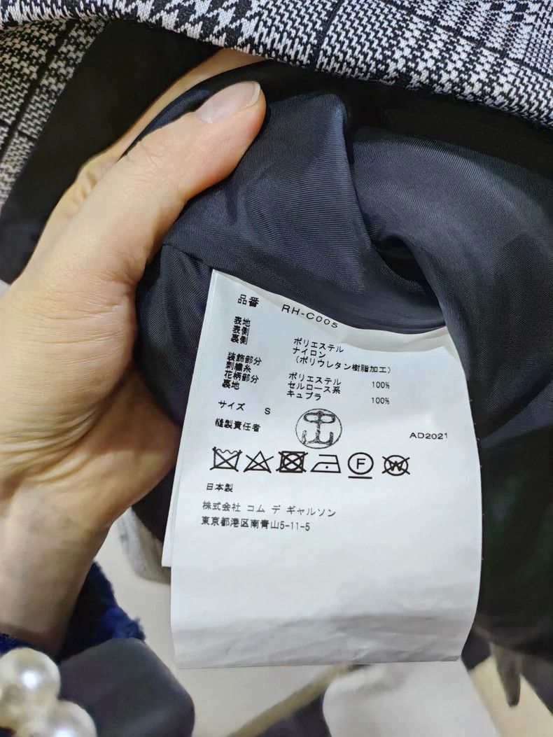 Comme des Garcons Comme Des Garcons Embroidered houndstooth coat Size S / US 4 / IT 40 - 9 Thumbnail