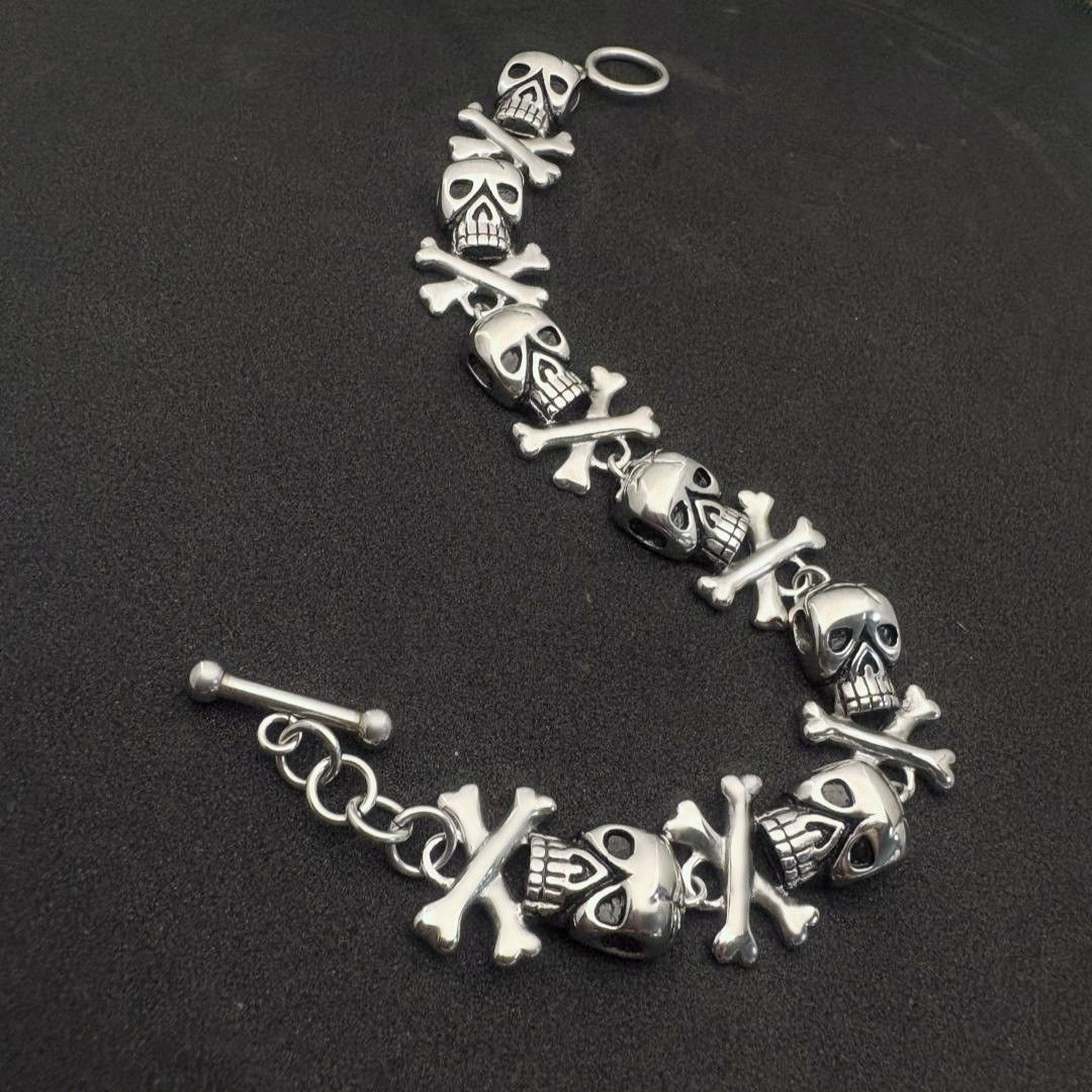 Jewelry Skull Hip-hop Bracelet Y2K Punk Chain Gotch Bracelets Chains Size ONE SIZE - 5 Thumbnail