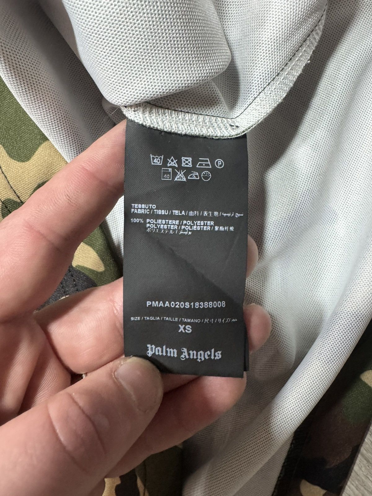 Palm Angels Palm Angels Track Taping Tee Green Camo Fits small best Size US S / EU 44-46 / 1 - 5 Thumbnail