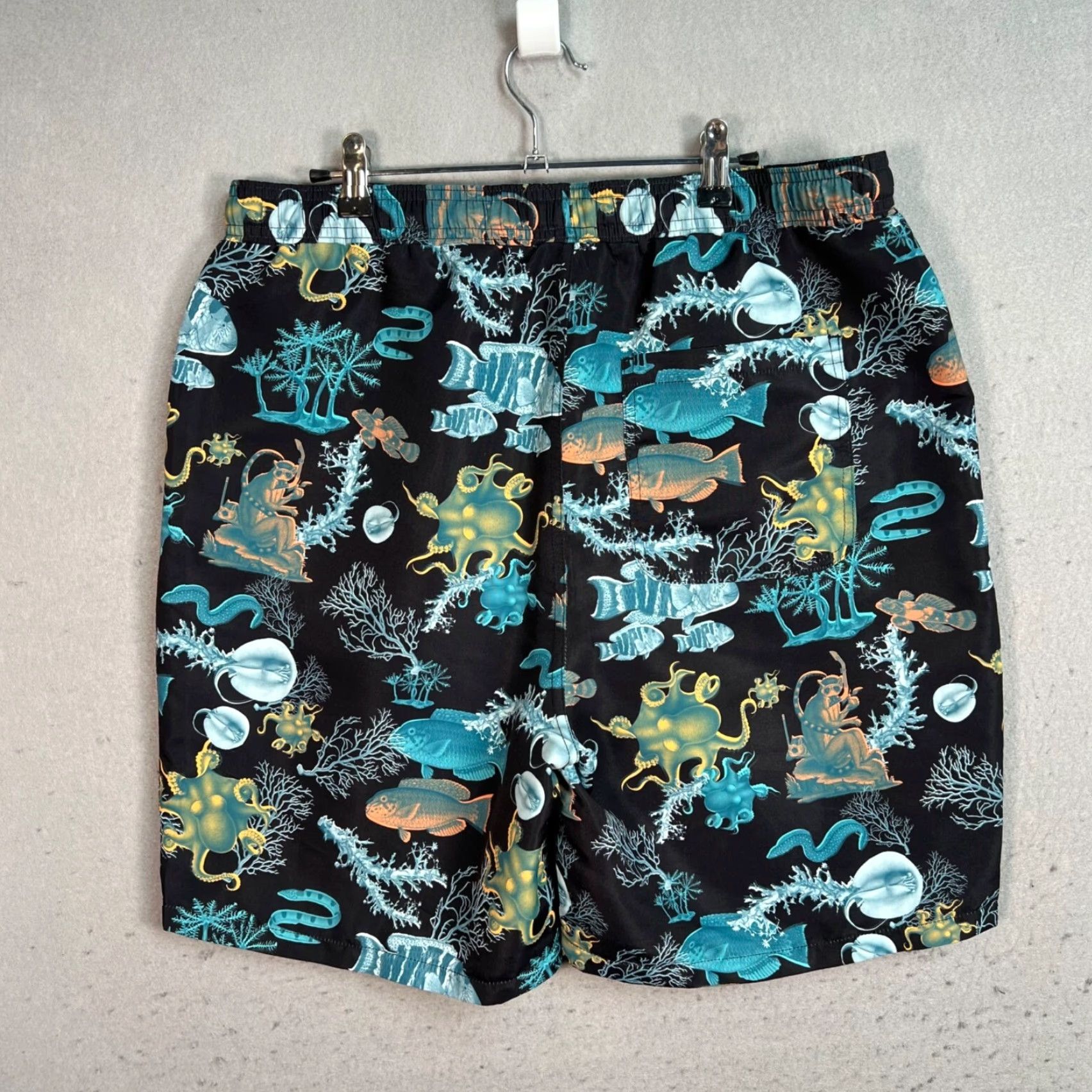 Swims LRG Mens Underwater Graphic Swim Shorts Large Polyester Black Multicolor Size US 33 - 2 Thumbnail