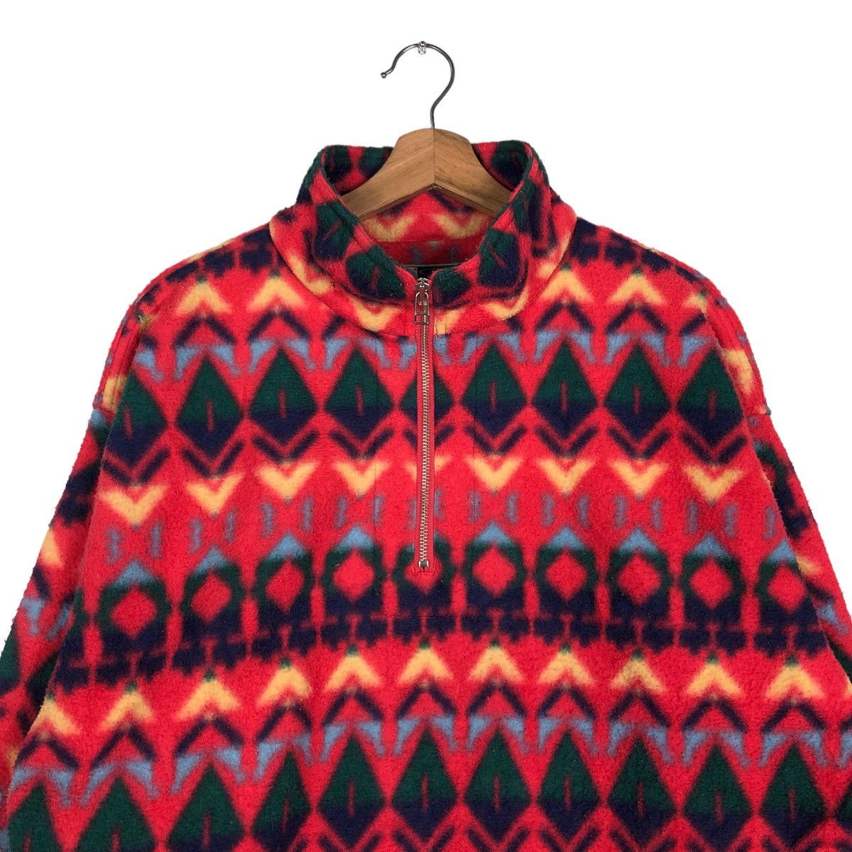 Vintage 🔥VINTAGE CREEKS USA FLEECE JACKET NATIVE NAVAJO ANORAK Size US M / EU 48-50 / 2 - 3 Thumbnail
