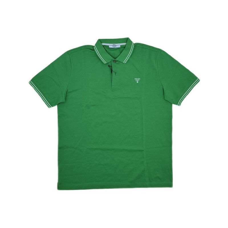 Prada Prada Green Logo Cotton Polo Shirt-2506 Size US XXL / EU 58 / 5 - 3 Thumbnail