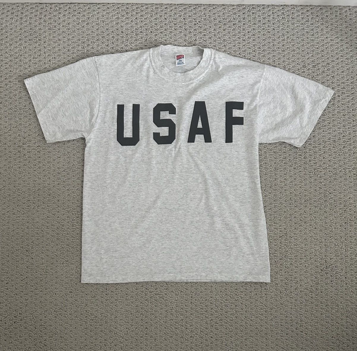 Soffe 90’s vintage made in usa single stitch grey USAF tee shirt Size US L / EU 52-54 / 3 - 1 Thumbnail