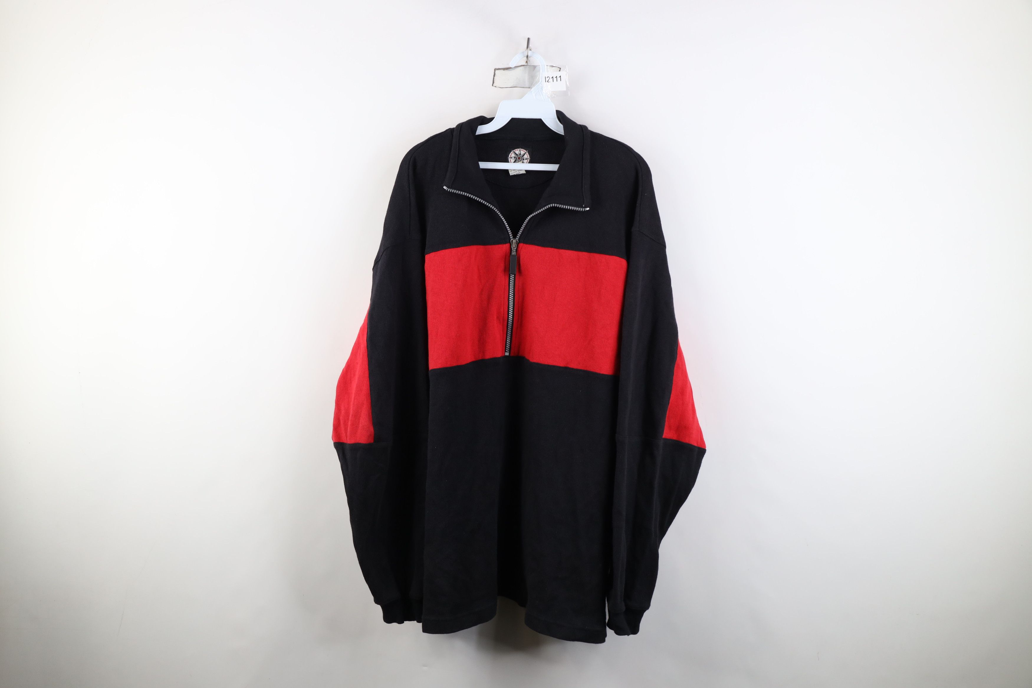 Marlboro Vintage 90s Marlboro Ribbed Knit Half Zip Pullover Sweater Size US XL / EU 56 / 4 - 1 Thumbnail