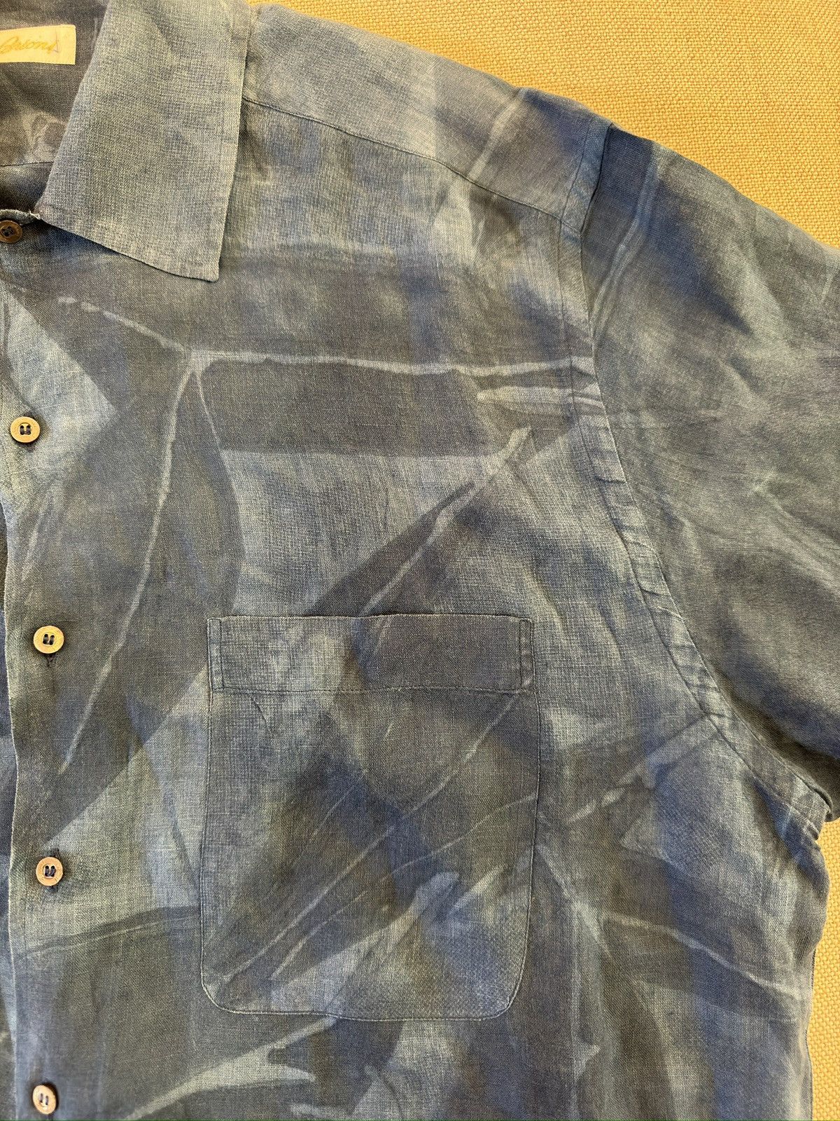 Brioni Brioni Made in Italy Linen Floral Print Shirt Size XL Size US XL / EU 56 / 4 - 6 Thumbnail
