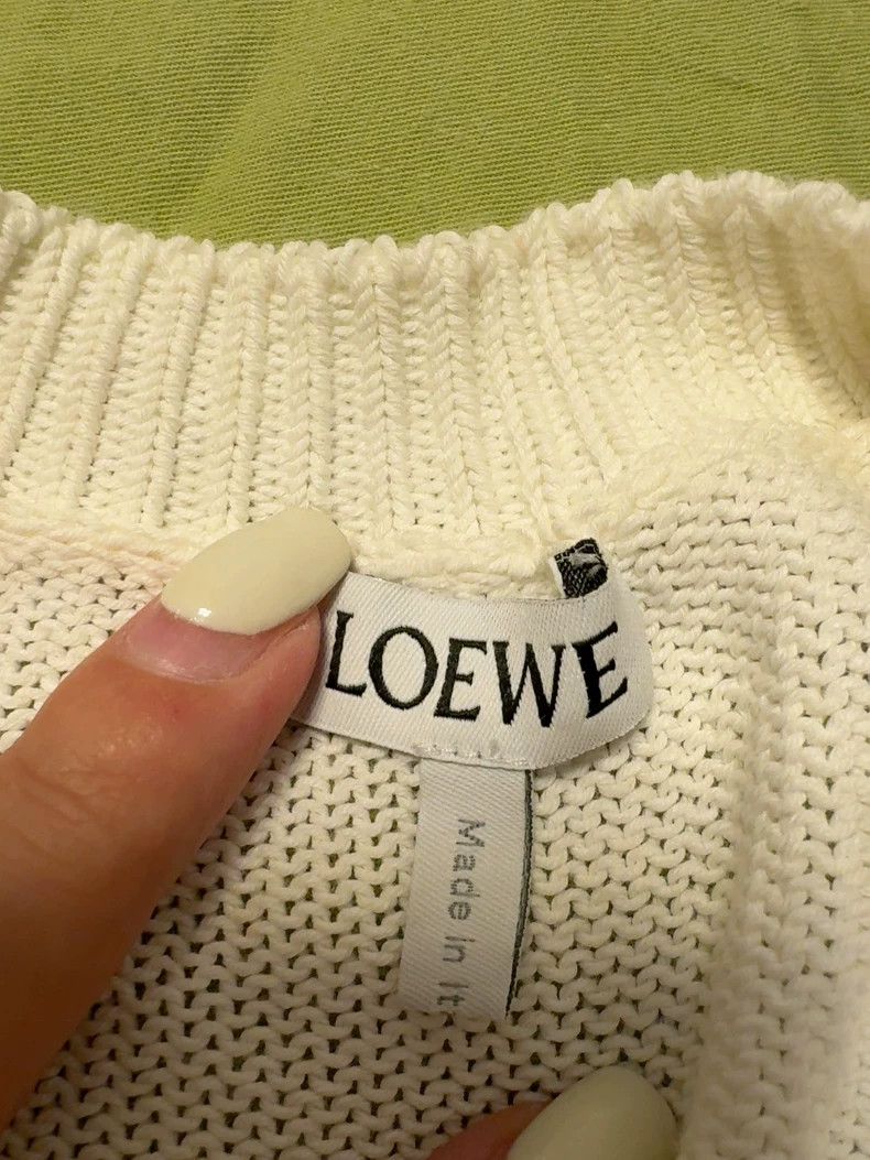 Loewe Loewe White knitted cardigan Size S / US 4 / IT 40 - 3 Thumbnail