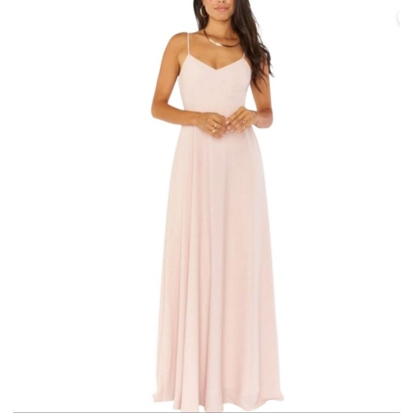 Show Me Your MuMu Faith Maxi Dress Dusty Rose Chiffon Bridesmaid Gown Show Me Size S / US 4 / IT 40 - 2 Thumbnail
