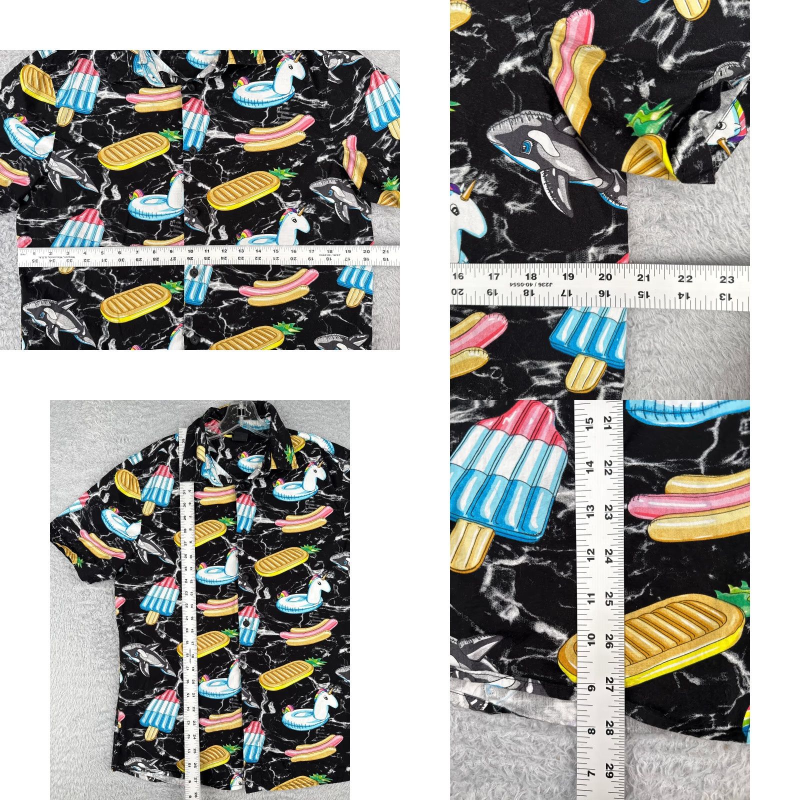 Vintage NEFF Shirt Men Medium Black Pool Party Float Ice Cream Hawaiian 100% Cotton Size US M / EU 48-50 / 2 - 8 Thumbnail