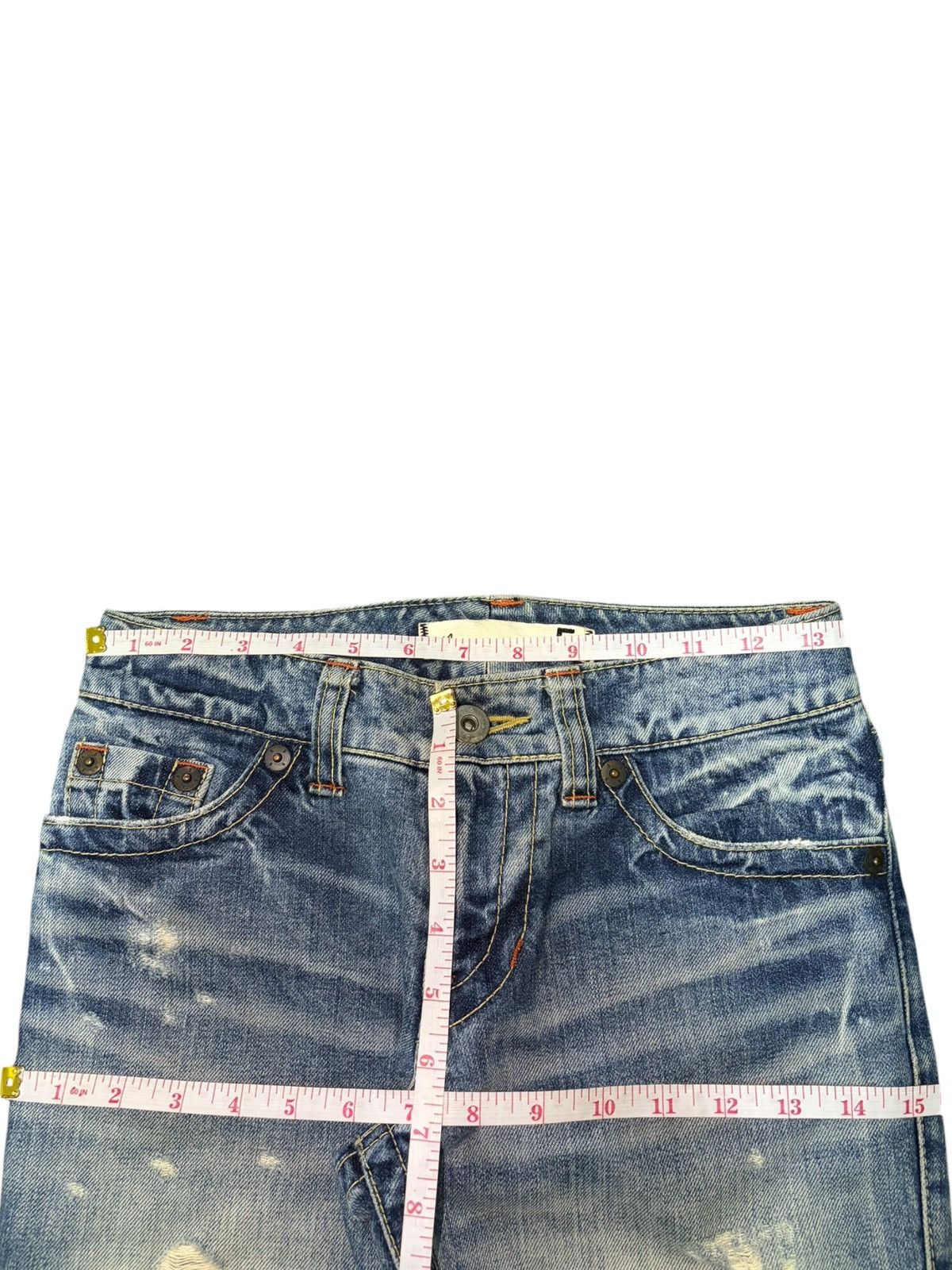 Hysteric Glamour Vintage Japanese Brand Distress Low Rise Flare Jeans Size 27" / US 4 / IT 40 - 6 Thumbnail