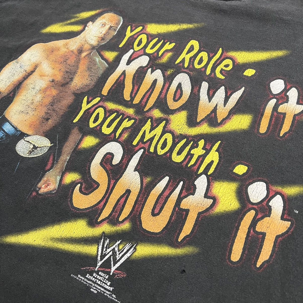 Vintage × WWE Vintage The Rock WWE Your Role Know It Your Mouth Shut It Size US XL / EU 56 / 4 - 7 Thumbnail