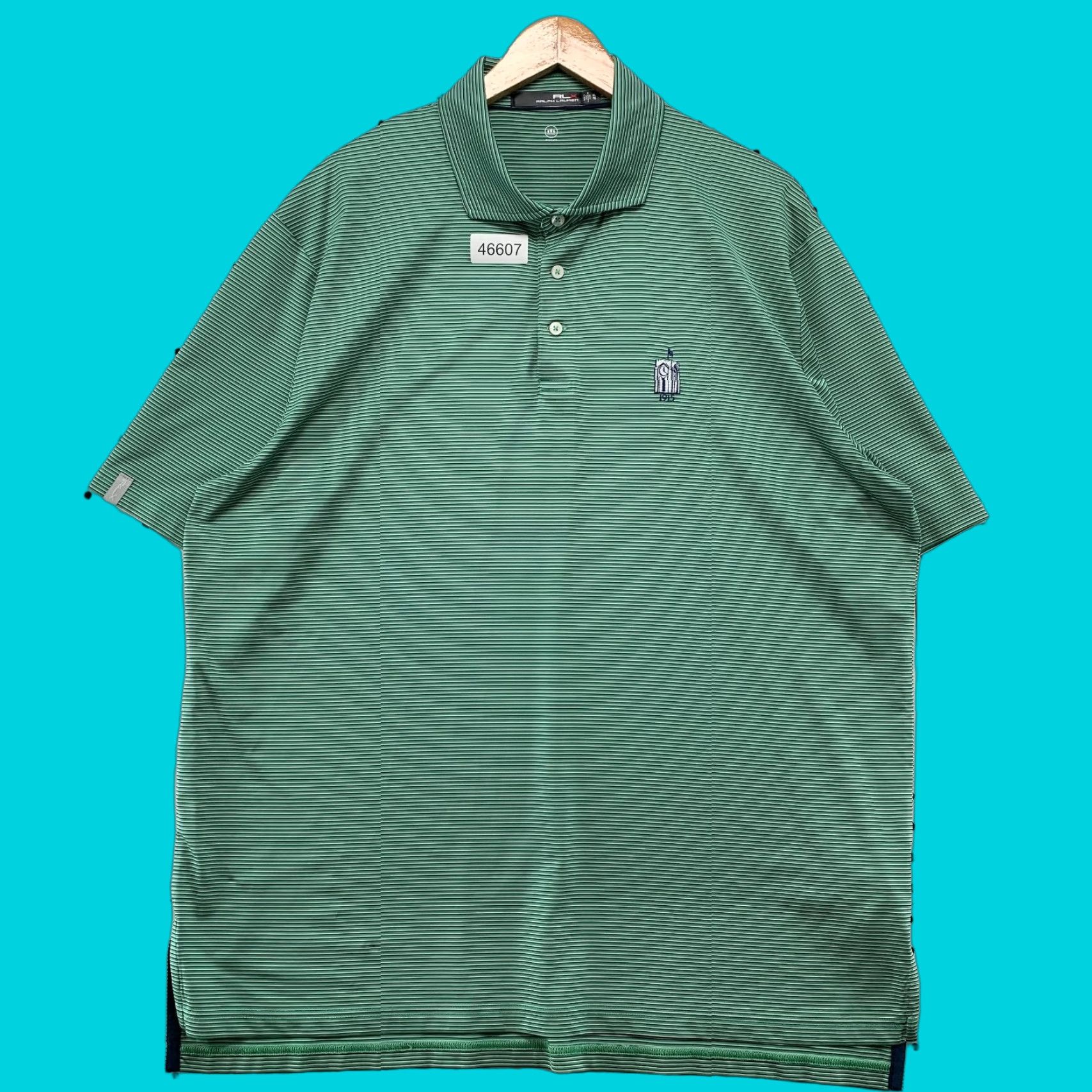 RLX Ralph Lauren RLX Ralph Lauren Polo Shirt Mens XL Green Striped Wicking Performance Collared Size US XL / EU 56 / 4 - 1 Thumbnail