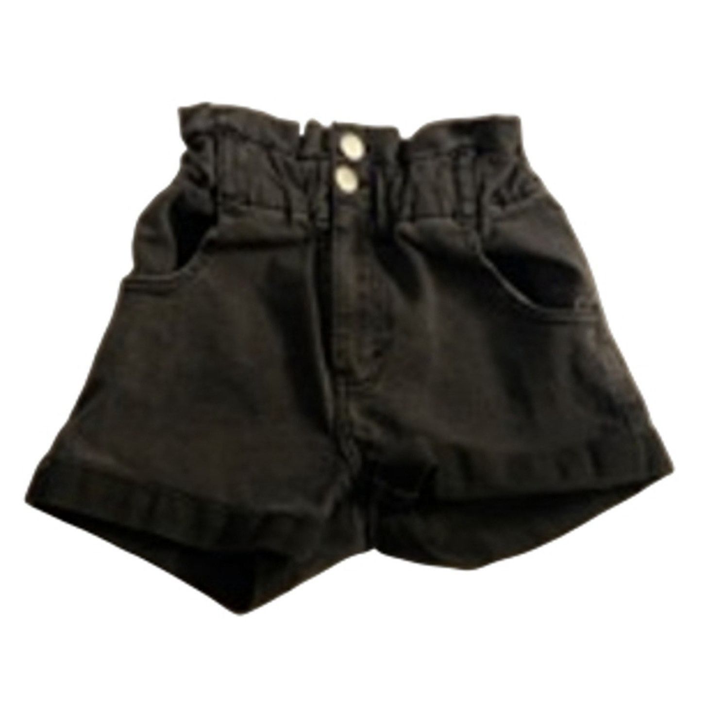 Other Shasa Denim Paperbag Shorts Y2K High Rise Black Size 3 Size 23" - 2 Thumbnail