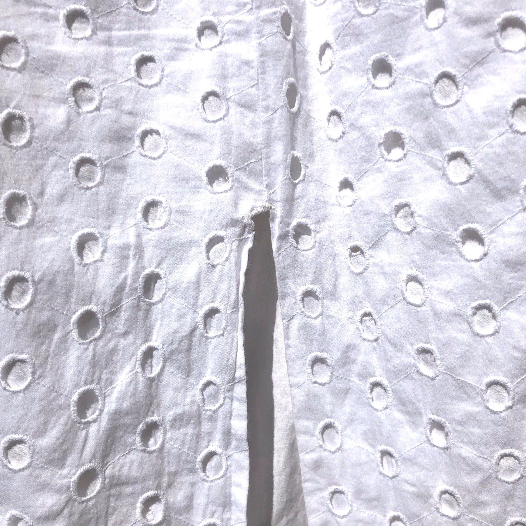 Opening Ceremony Opening Ceremony White Cotton Eyelet Pleated Pencil Skirt M Size Women Dress Pencil Skirt Knee Length Womens Size 32" / US 10 / IT 46 - 3 Thumbnail