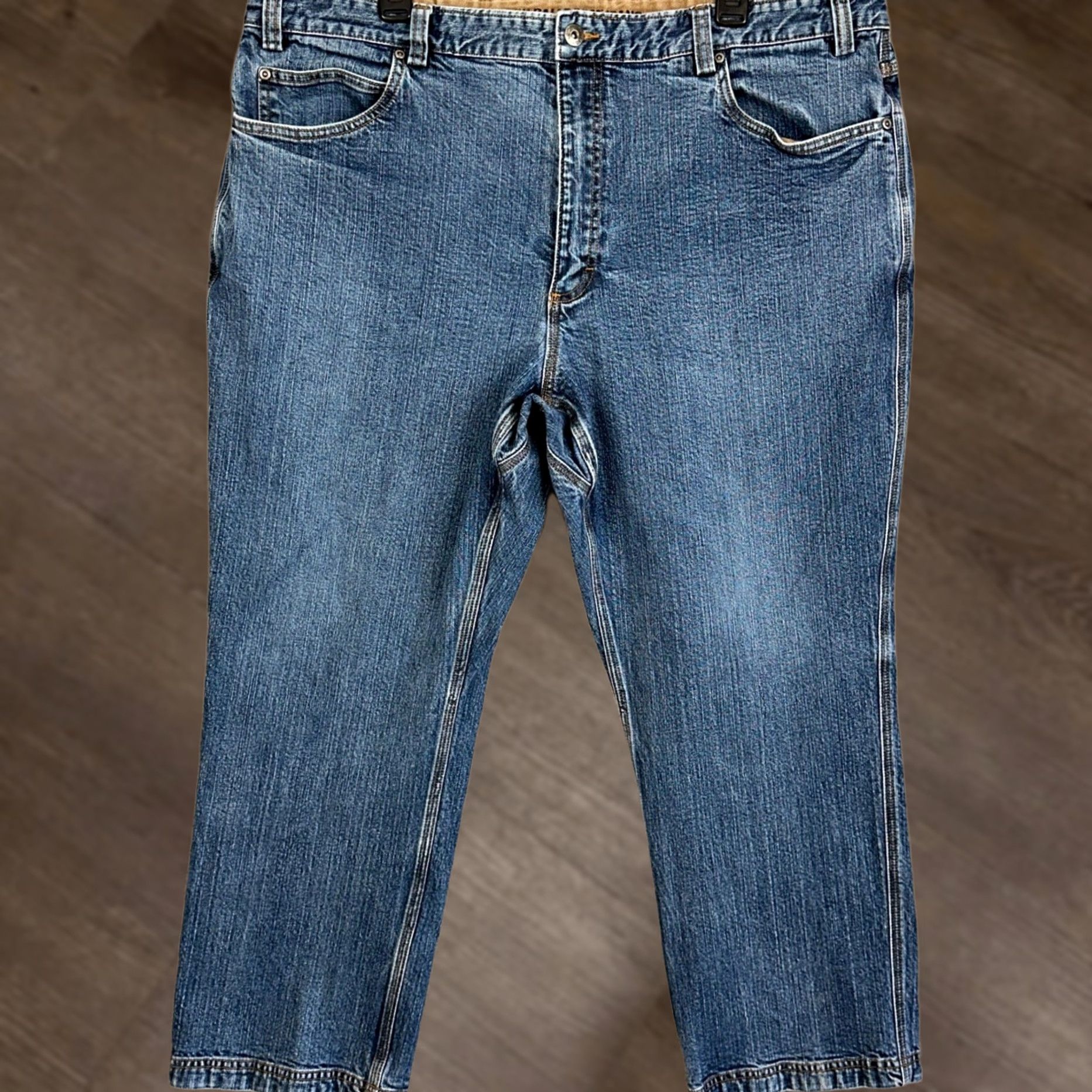 Duluth Trading Company Duluth Trading Co Flex Ballroom Jeans Men 44X28 Blue Straight Leg Denim Shirt? Size US 44 / EU 60 - 1 Thumbnail