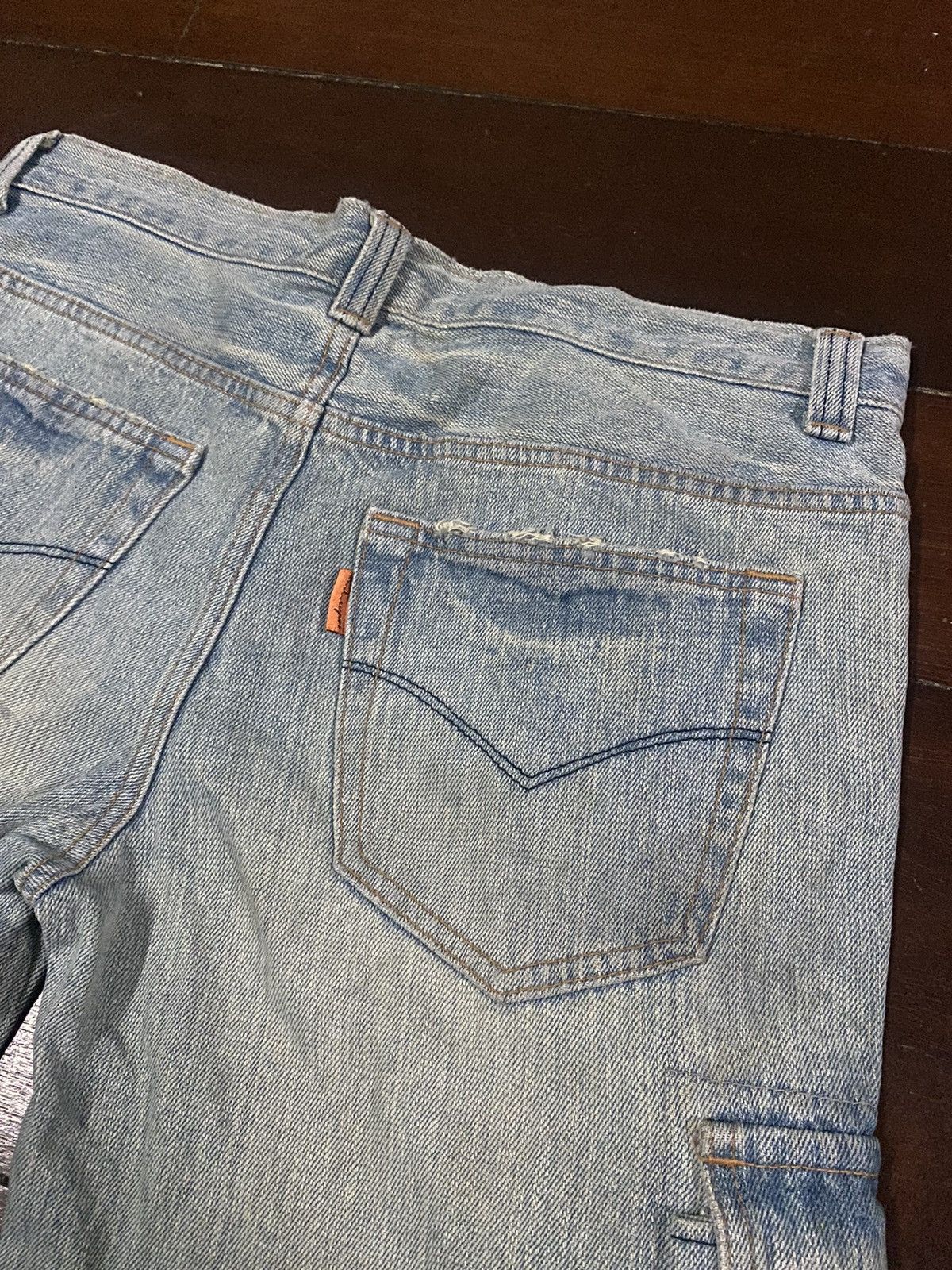 Japanese Brand FIRE 🔥 CUBE SUGAR CARGO MULTI POCKETS FLARE JEANS Size US 34 / EU 50 - 18 Thumbnail
