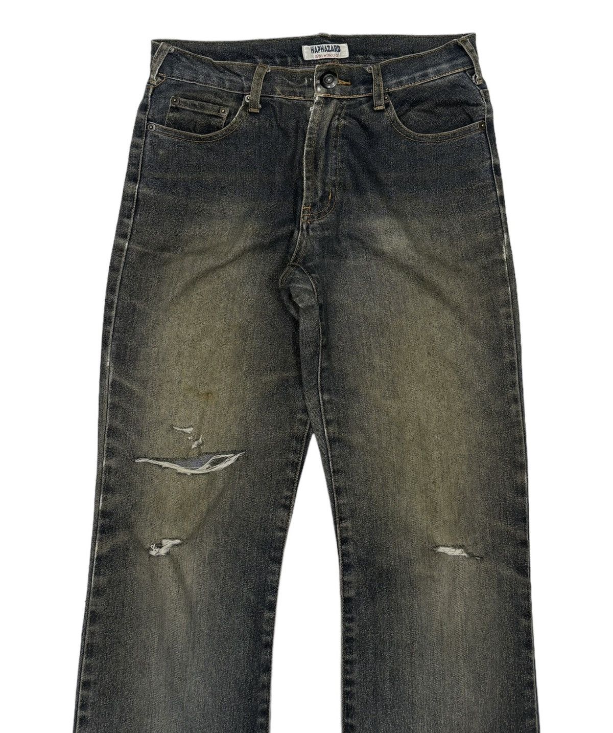 If Six Was Nine Flare Jeans Haphazard Distress Bootcut Flared Jeans Size US 28 / EU 44 - 5 Thumbnail