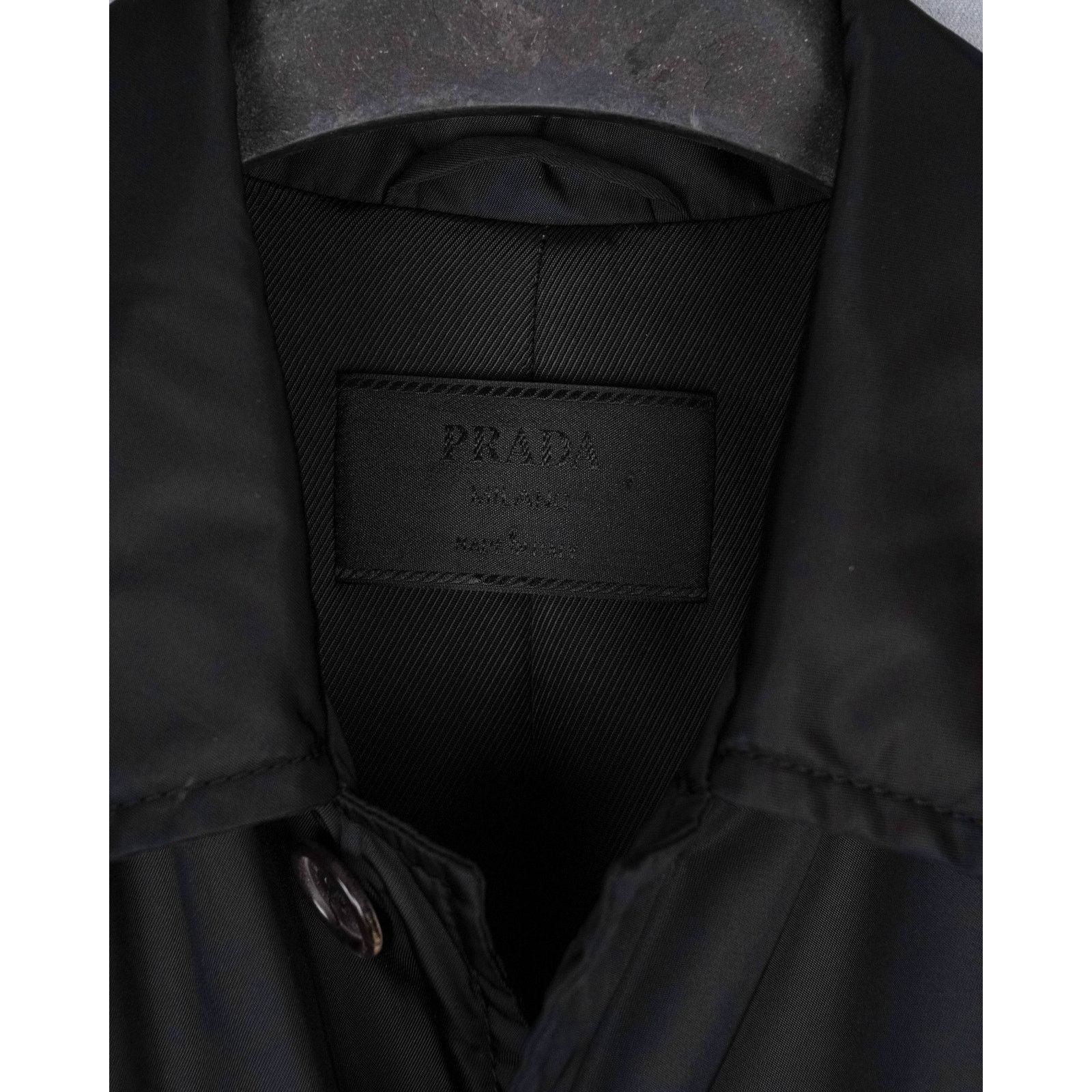 Prada Vintage prada black padded nylon button front coat jacket Size US L / EU 52-54 / 3 - 7 Thumbnail