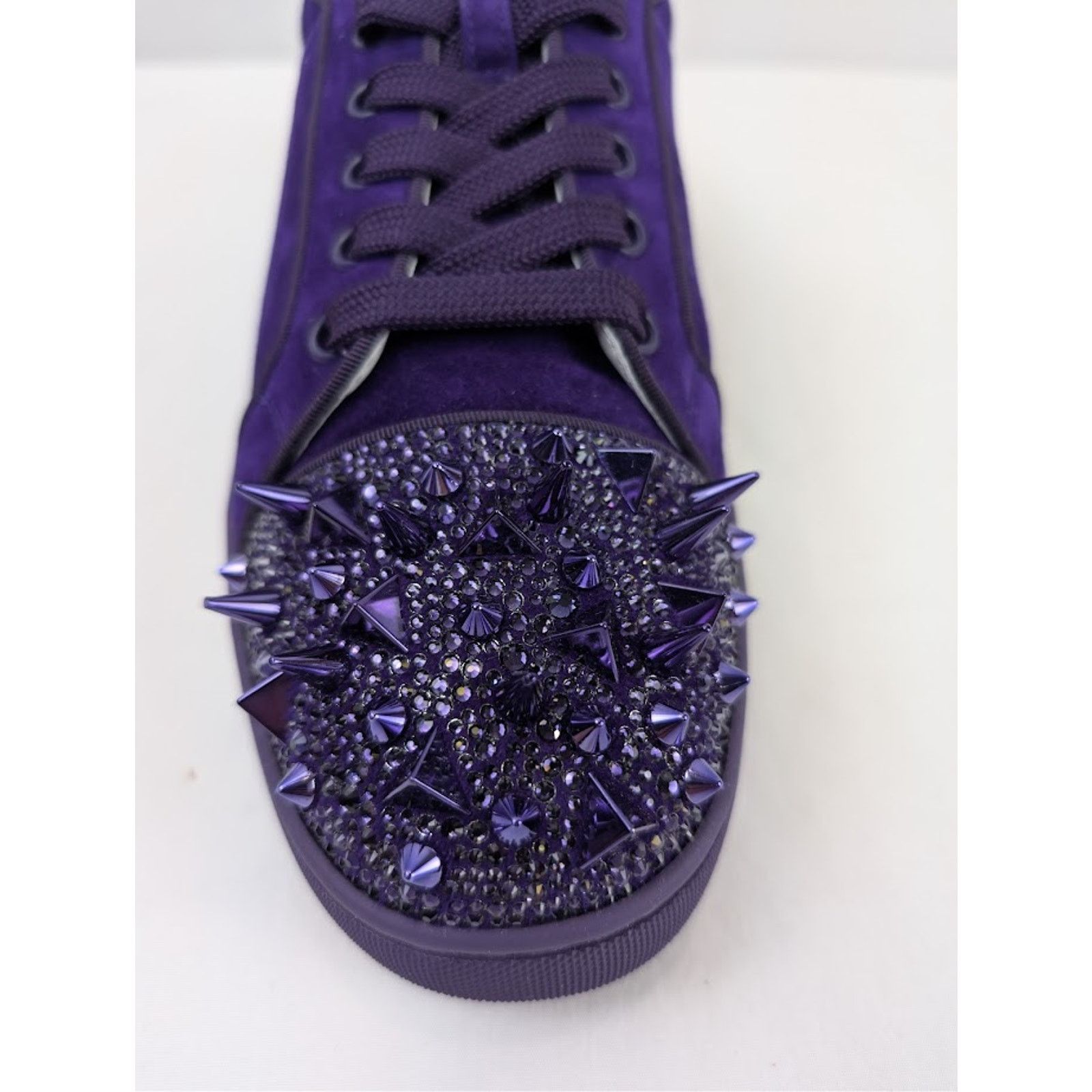 Christian Louboutin o1rshd1 Junior Pik Strass Sneakers in Blue Size US 10 / EU 43 - 17 Thumbnail