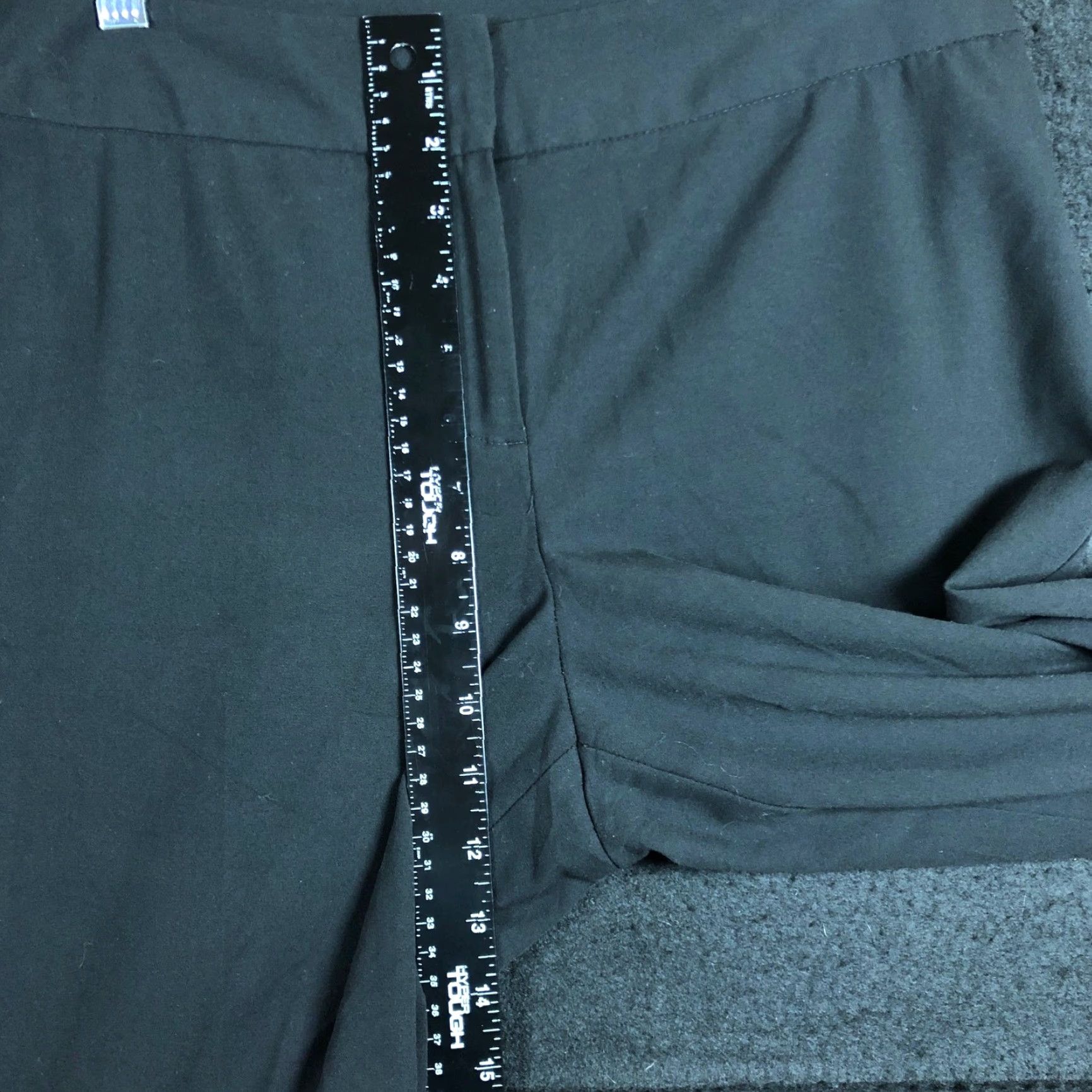 Vintage Chicos Womens Pants Black High Rise Loose Straight Leg Stretch 1.5 R Size 24" / US 00 / IT 34 - 7 Thumbnail