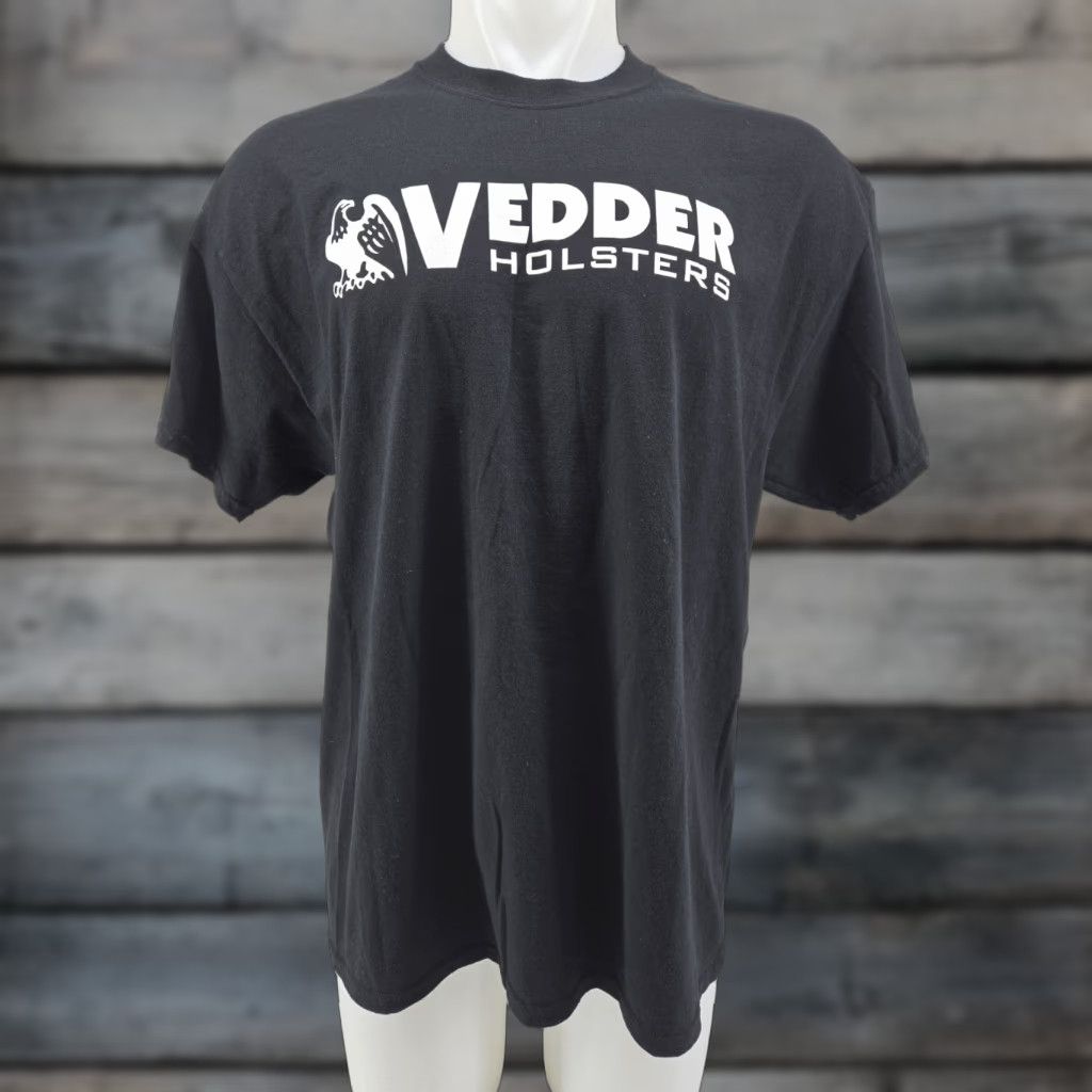 Gildan Vedder Gun Firearm Holsters Black Logo XL T-Shirt Size US XL / EU 56 / 4 - 1 Thumbnail