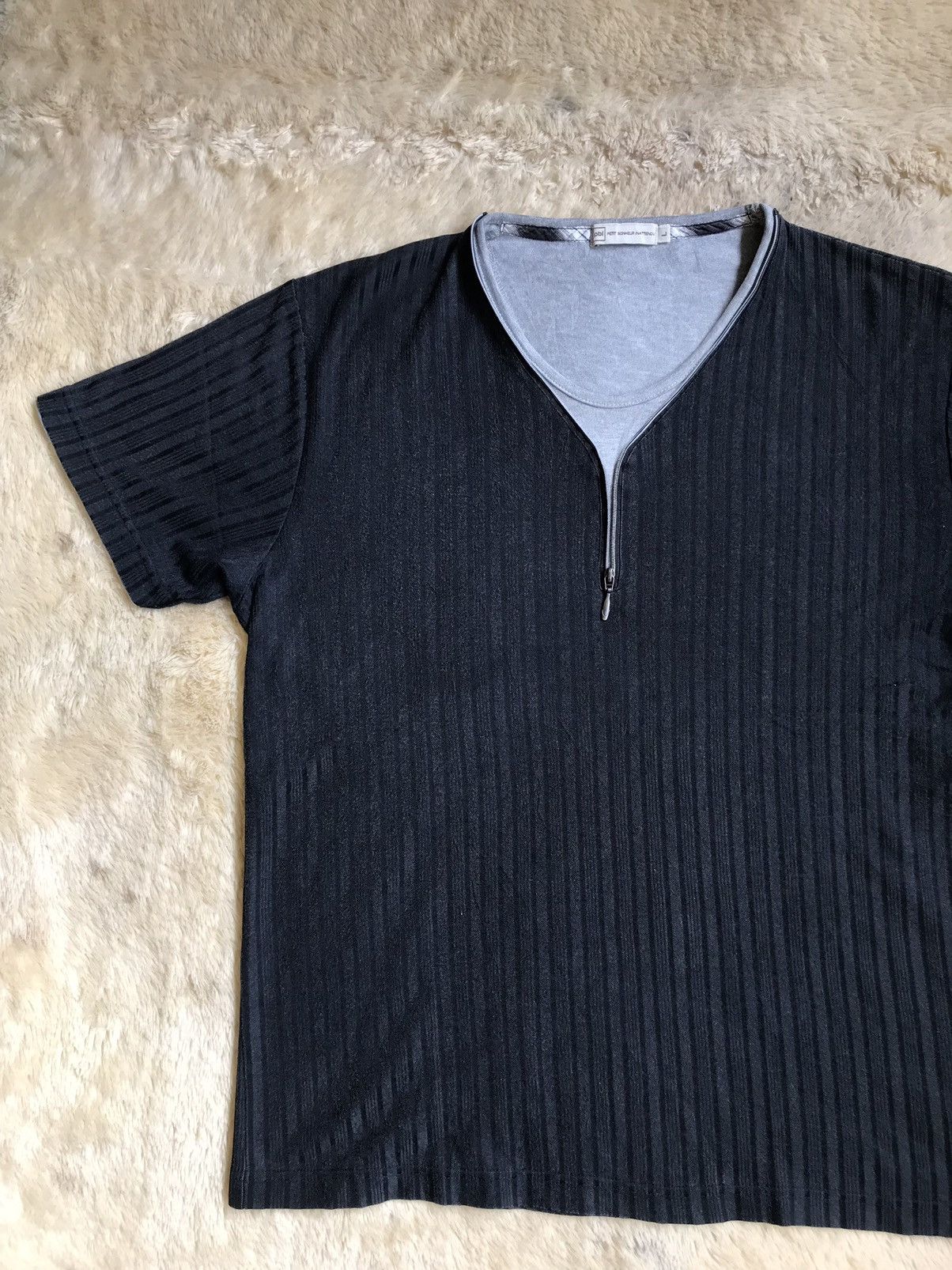 Japanese Brand Double Layer Stripe Petit Bonheur Inattendu Millennial Style Size US L / EU 52-54 / 3 - 3 Thumbnail