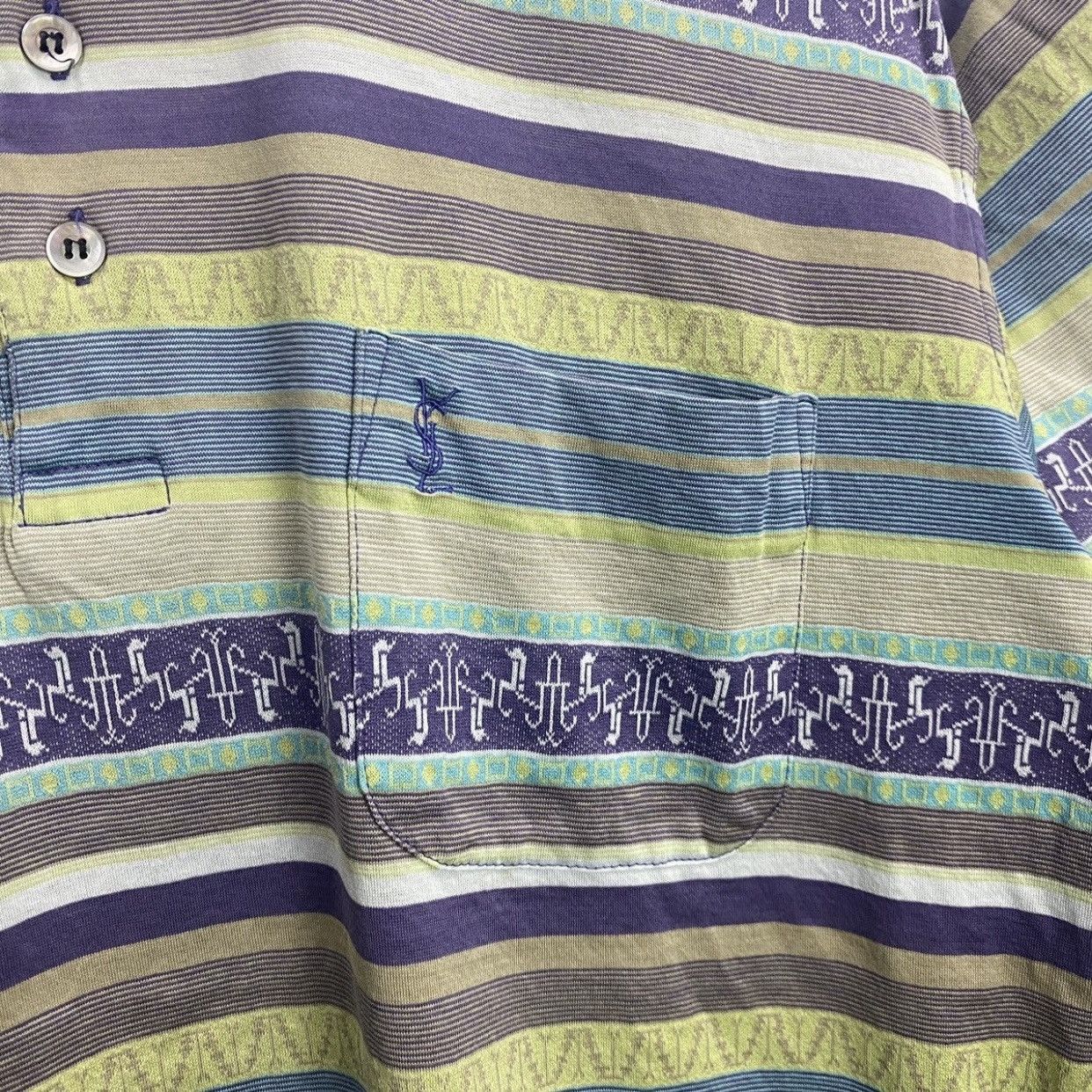 Yves Saint Laurent Vintage Yves Saint Laurent YSL Pour Homme Jacquard Stripe Size US M / EU 48-50 / 2 - 5 Thumbnail