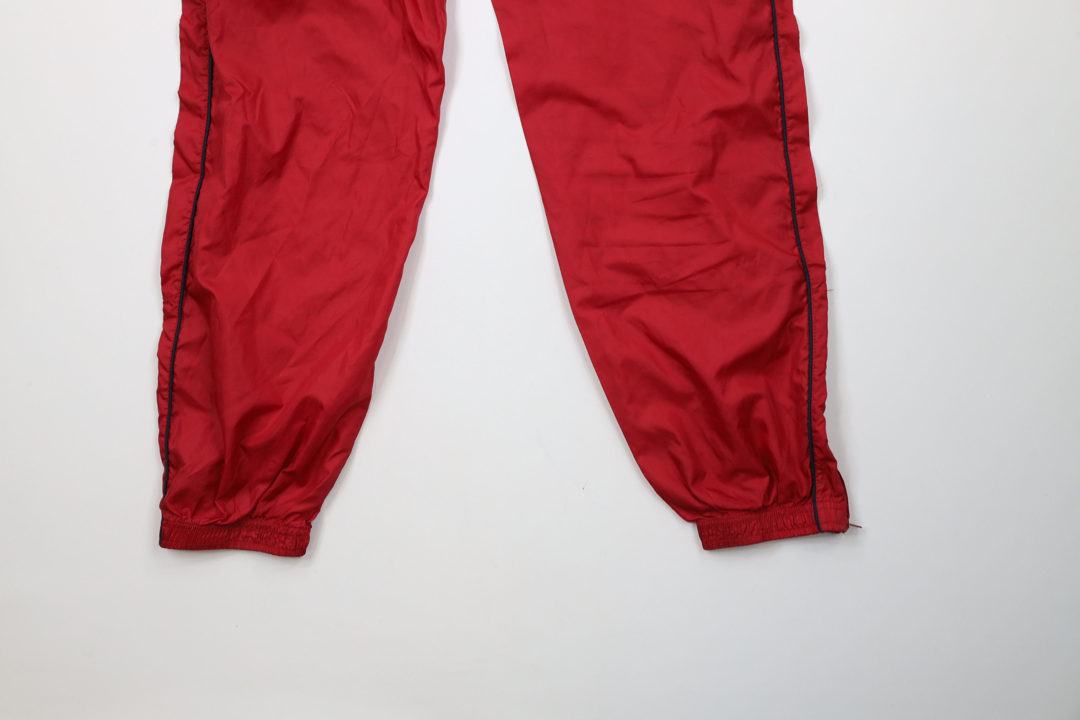 Ralph Lauren × Vintage Vintage 90s Ralph Lauren Box Logo Cuffed Joggers Pants Red Size 26" / US 2 / IT 38 - 14 Thumbnail