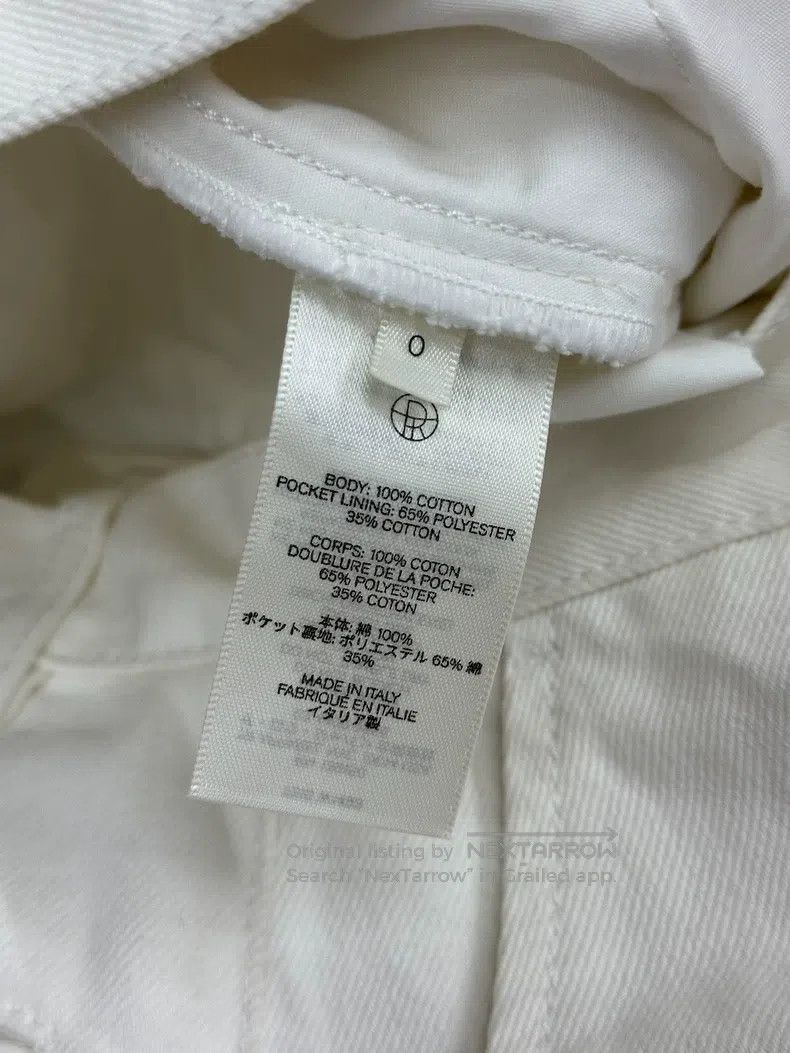 The Row The row size 0 White Long Wide Leg Pants Size 22" - 5 Thumbnail