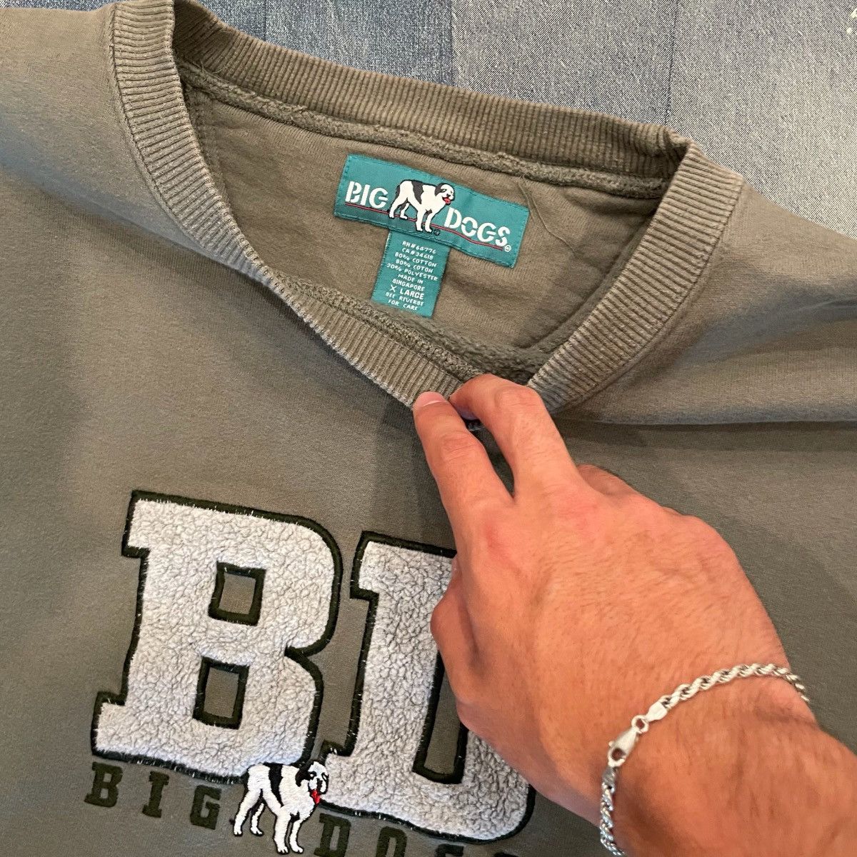 Japanese Brand × Vintage CRAZY Vintage Baggy Boxy Fit Big Dogs Crewneck Size US XL / EU 56 / 4 - 3 Thumbnail