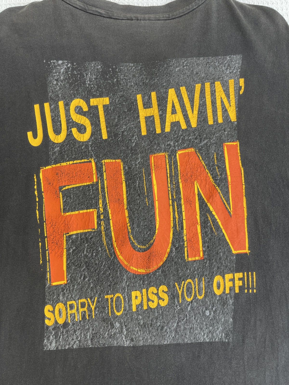 Thrasher THRASHED🔥Faded🔥Vtg90s THRASHER Magazine “Just Havin Fun” Size US XL / EU 56 / 4 - 10 Thumbnail