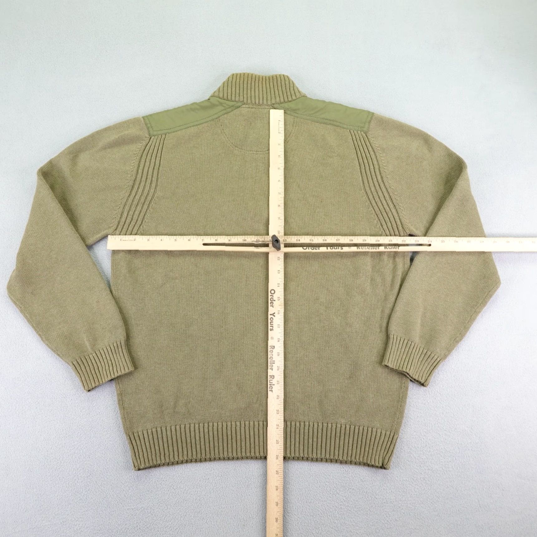 BRAX VINTAGE BRAX Sweater Men Large Pullover Knit 1/4 Zip Mock Neck Green Casual Outdoor Size US L / EU 52-54 / 3 - 7 Thumbnail