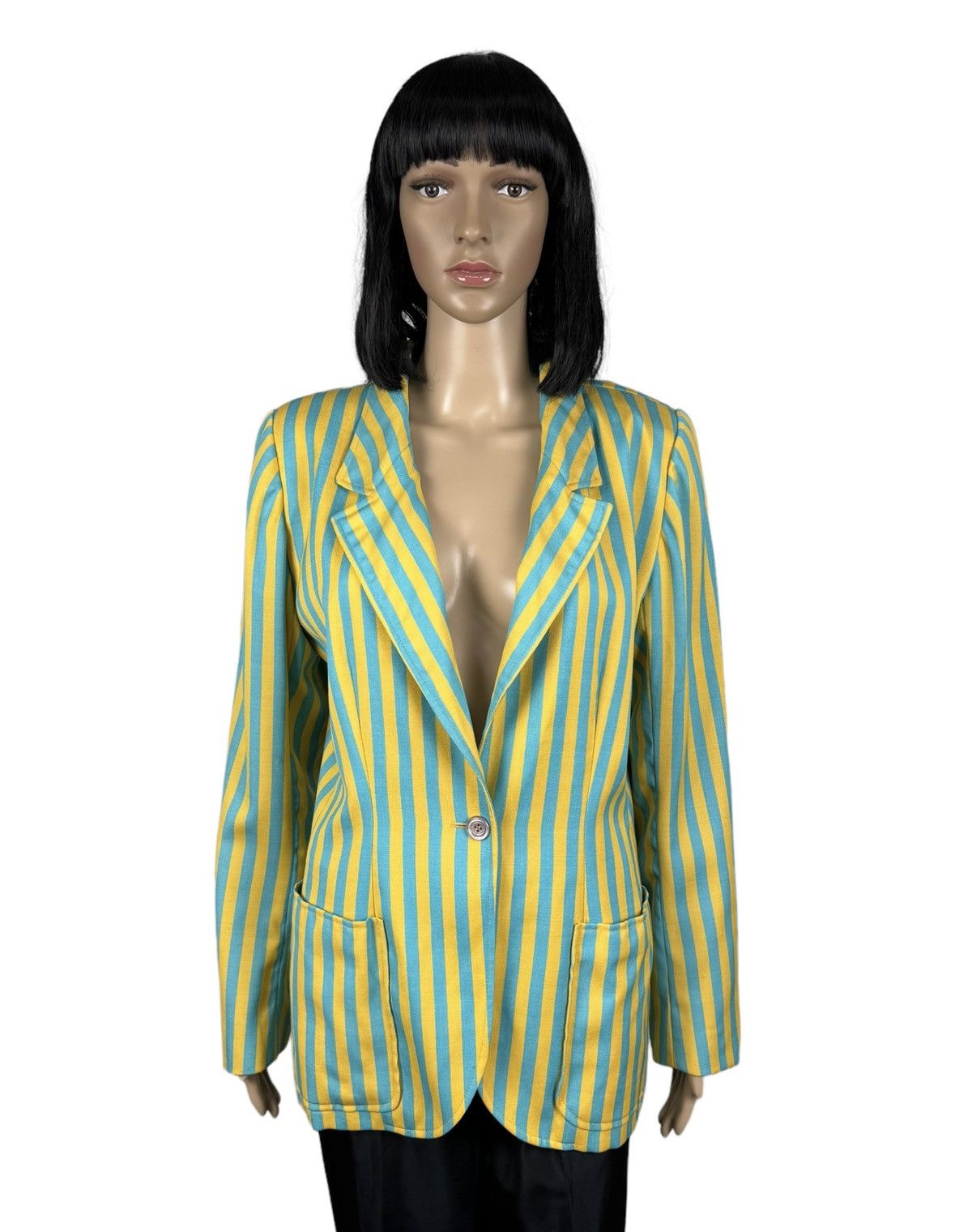 Ungaro Paris × Vintage Vintage Ungaro Paris Striped Blazer Jacket Wool Size 44 Size M / US 6-8 / IT 42-44 - 1 Thumbnail