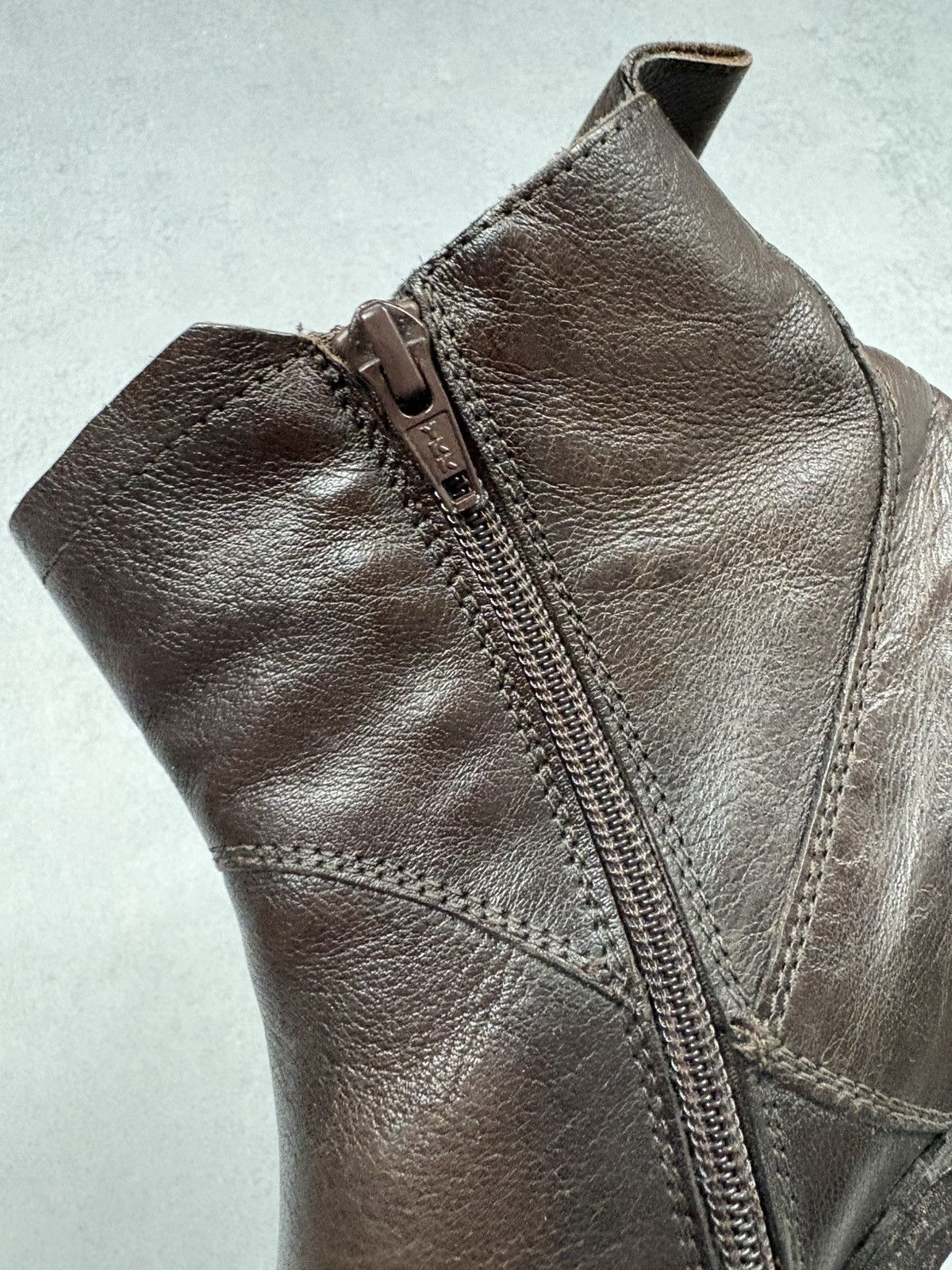 MoMA MOMA Handmade Distressed Brown Leather Zip Ankle Boots EU 41 Size US 8 / EU 41 - 20 Thumbnail