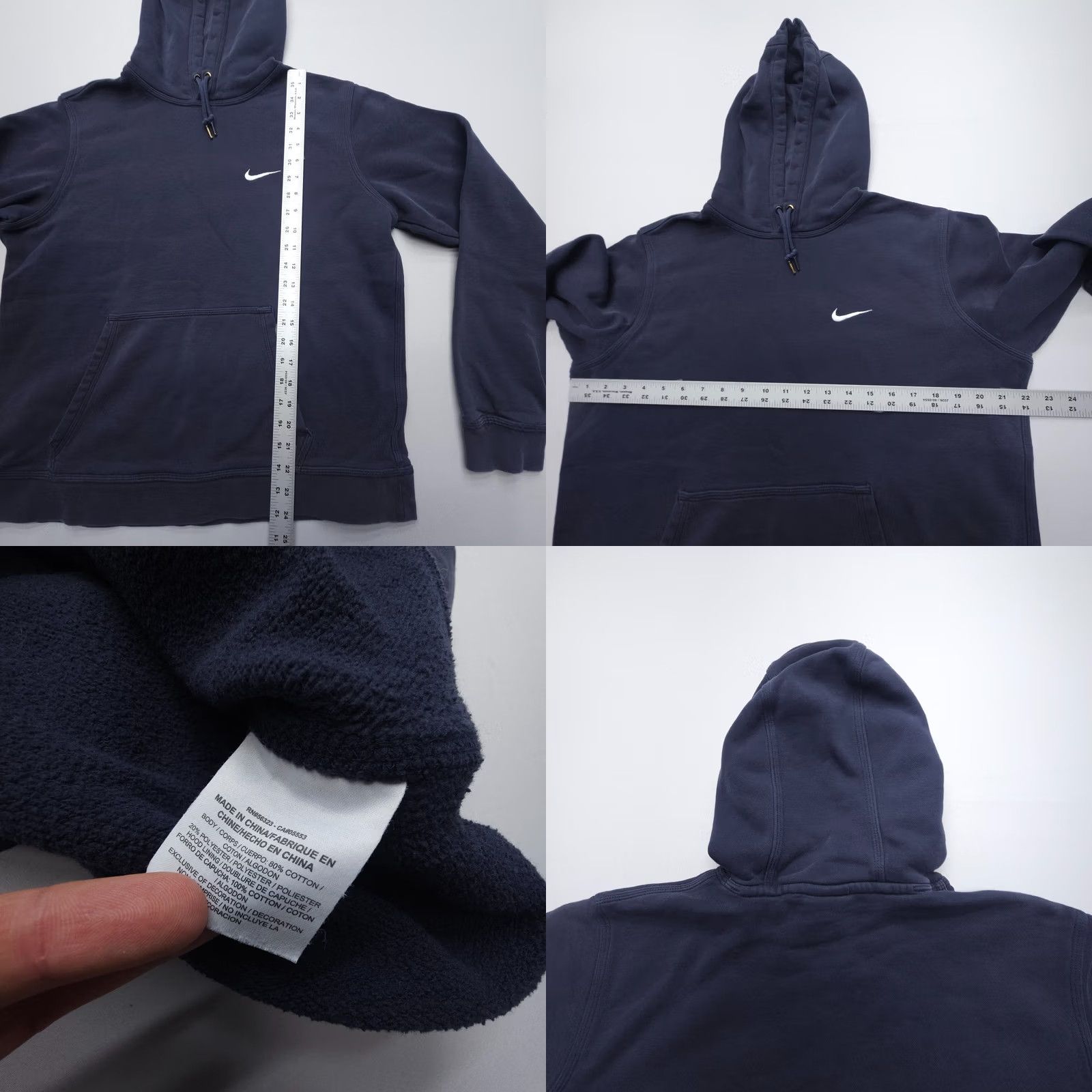 Nike Nike Club Fleece Hoodie Mens Large (Fits S / M) Navy Mini Swoosh Y2K Sportswear Size US L / EU 52-54 / 3 - 8 Thumbnail