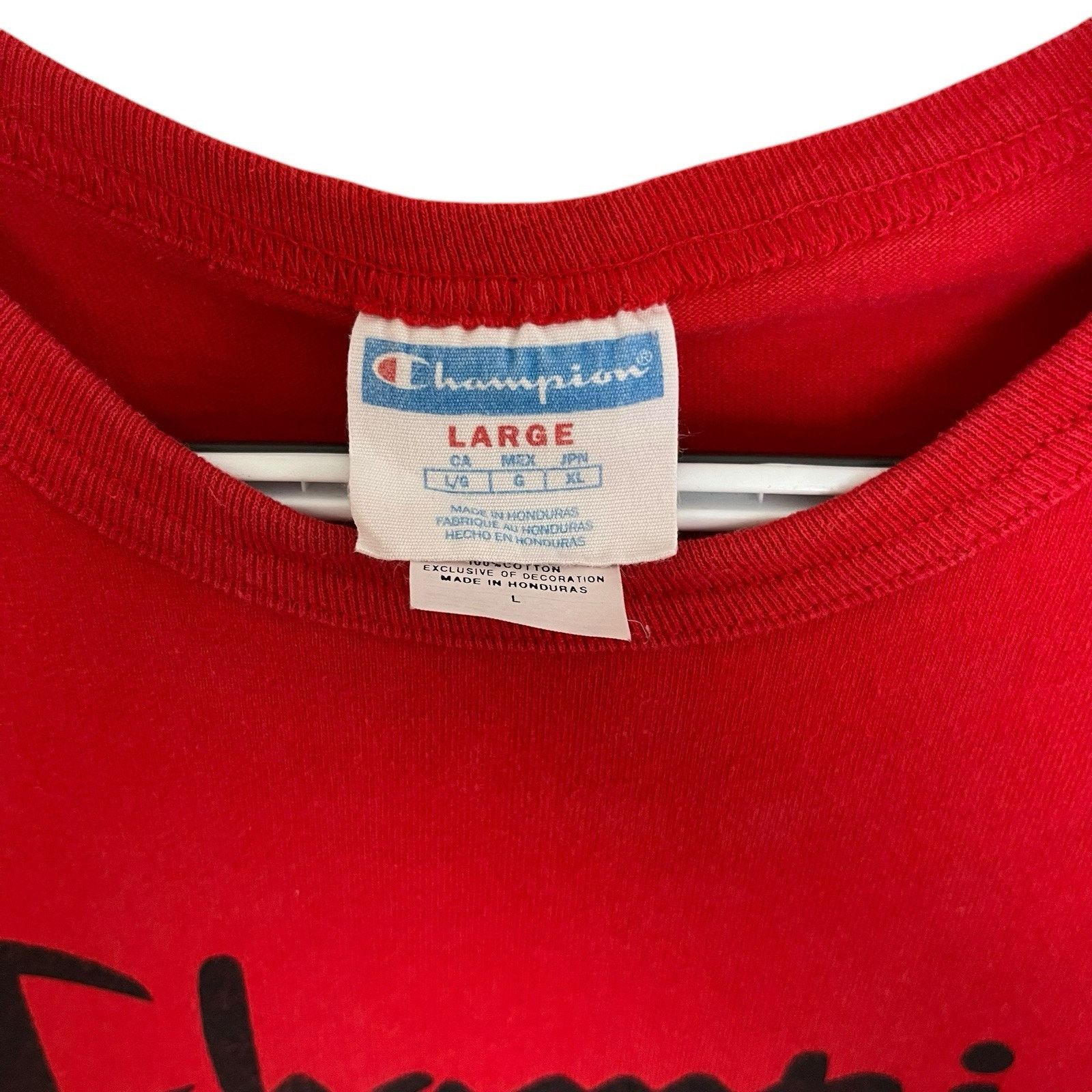 Champion Champion | Vintage 90s Shirt Men’s Size L Red Blue Bar Tag Size US L / EU 52-54 / 3 - 4 Thumbnail