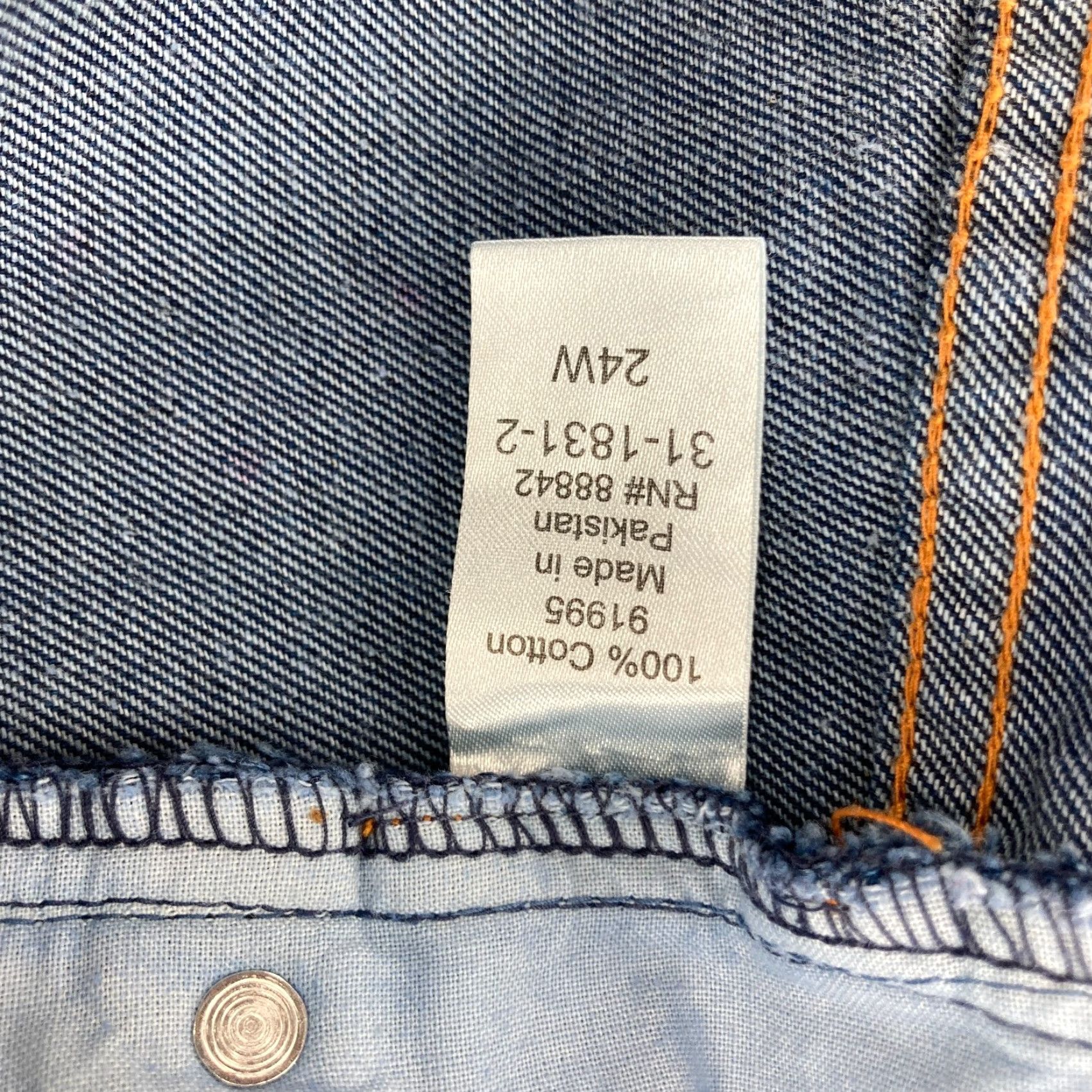 Vintage Woman Within Jeans Womens Size 24 W Dark Wash Blue Denim Jeans High Rise Shirt|No, wait Size 42" / US 20 - 5 Thumbnail