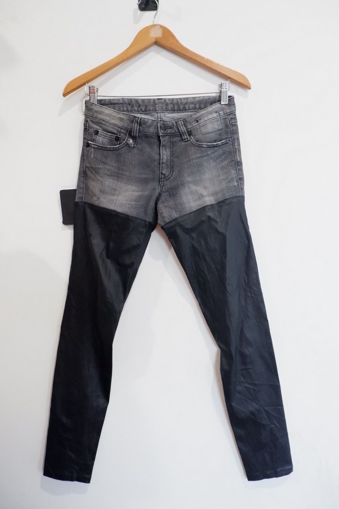R13 R13 Hybrid Leather Jeans Size 28" / US 6 / IT 42 - 1 Thumbnail